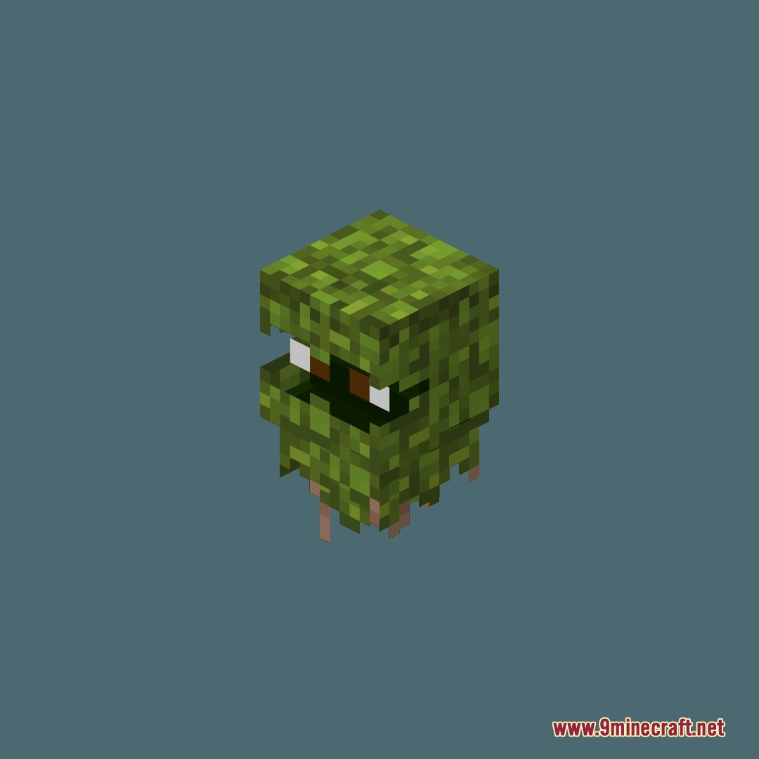 Comprogrammer Programmer Art Mod Compat Compliation by Flabberghast2 Resource Pack Screenshot 3 Small green leafy mob with white eyes and tiny brown legs
