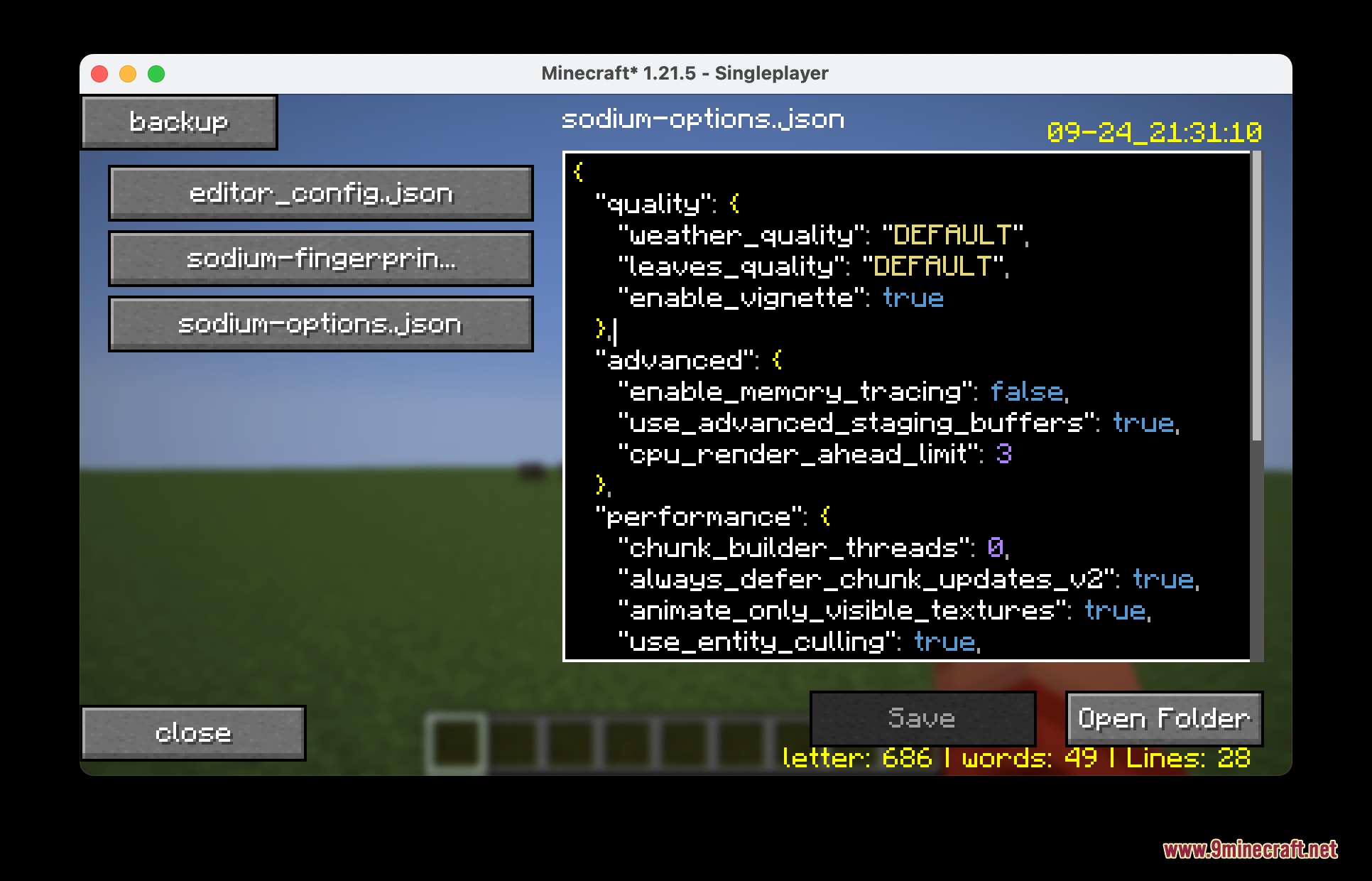 Config Editor Render Mod Screenshot 4 Adjusting graphics and performance settings using the Config Editor Render Mod