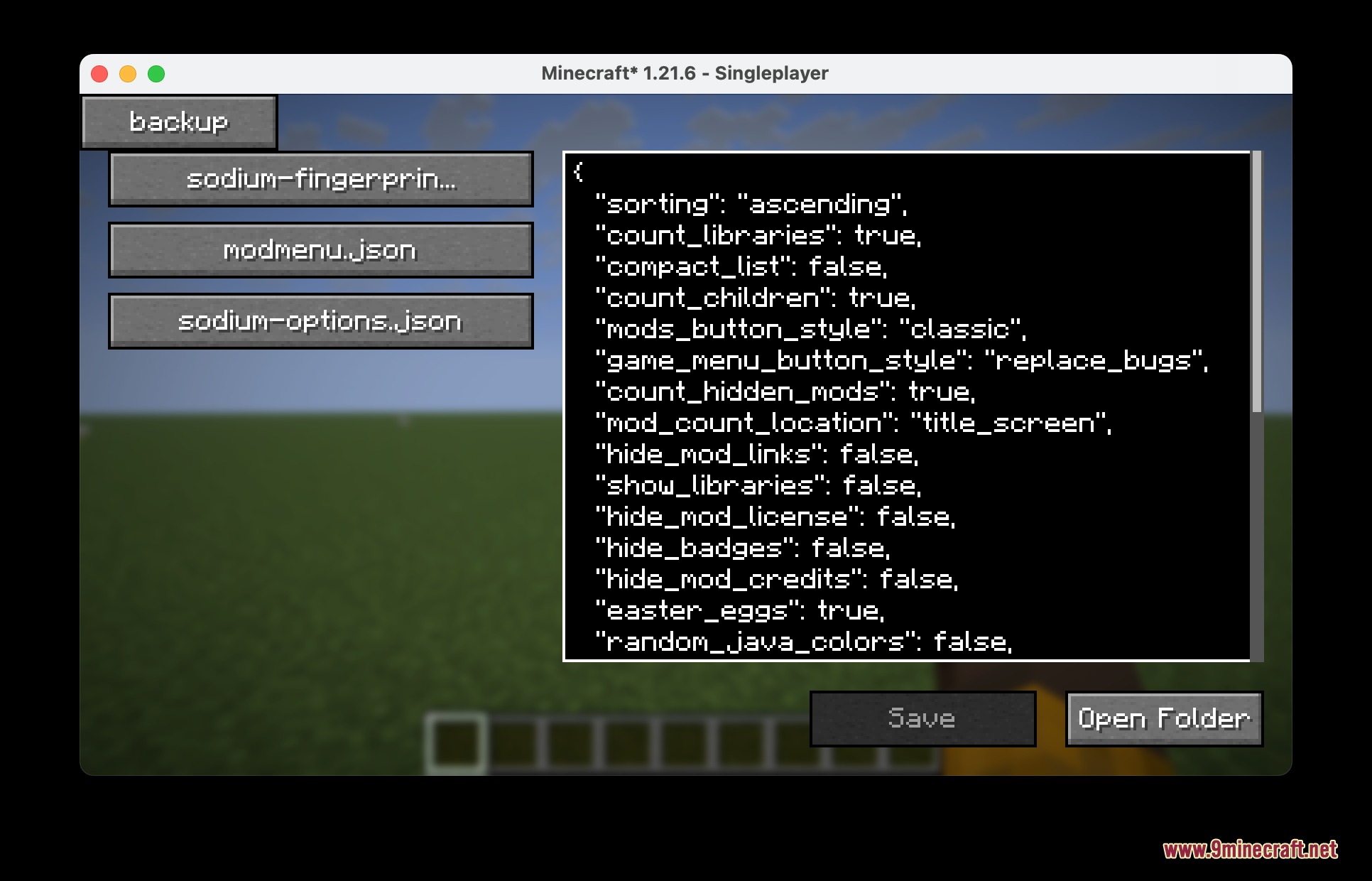 Config Editor Render Mod Screenshot 5 A player uses Config Editor Render Mod to modify configuration files in Minecraft
