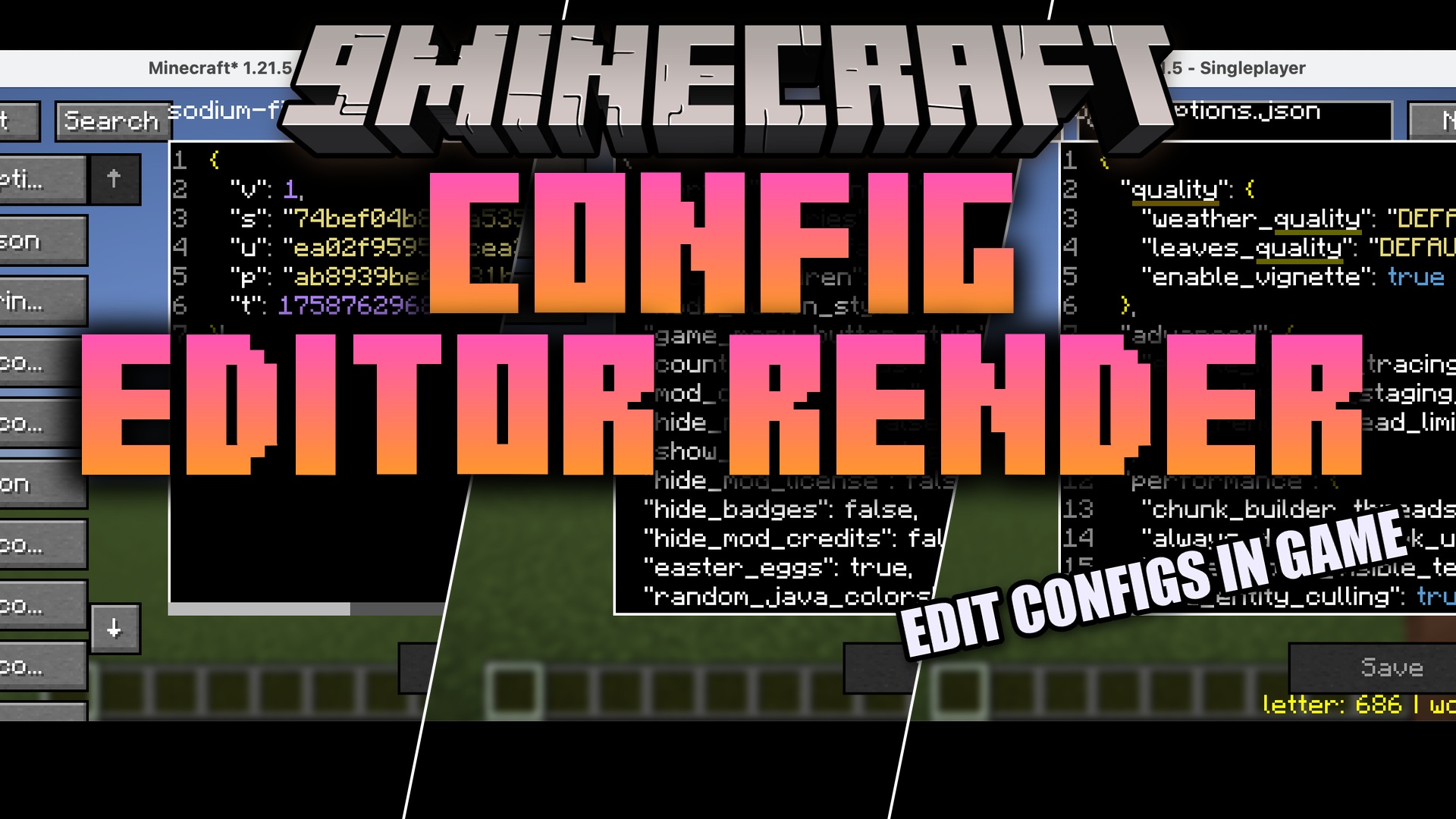 Config Editor Render Mod