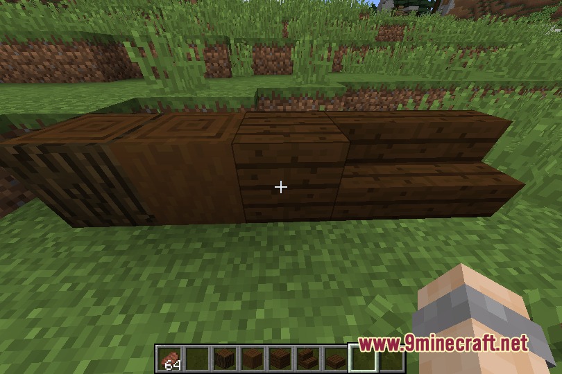 Consistent Dark Oak Resource Pack Screenshot 6 Dark oak wood blocks with matching brown textures for logs and planks
