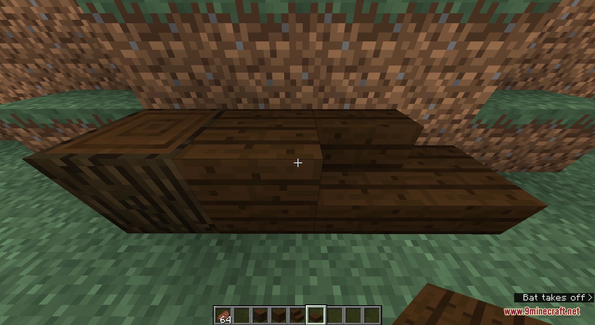 Consistent Dark Oak Resource Pack Screenshot 8 Various dark oak wood blocks showing uniform brown colors in Minecraft