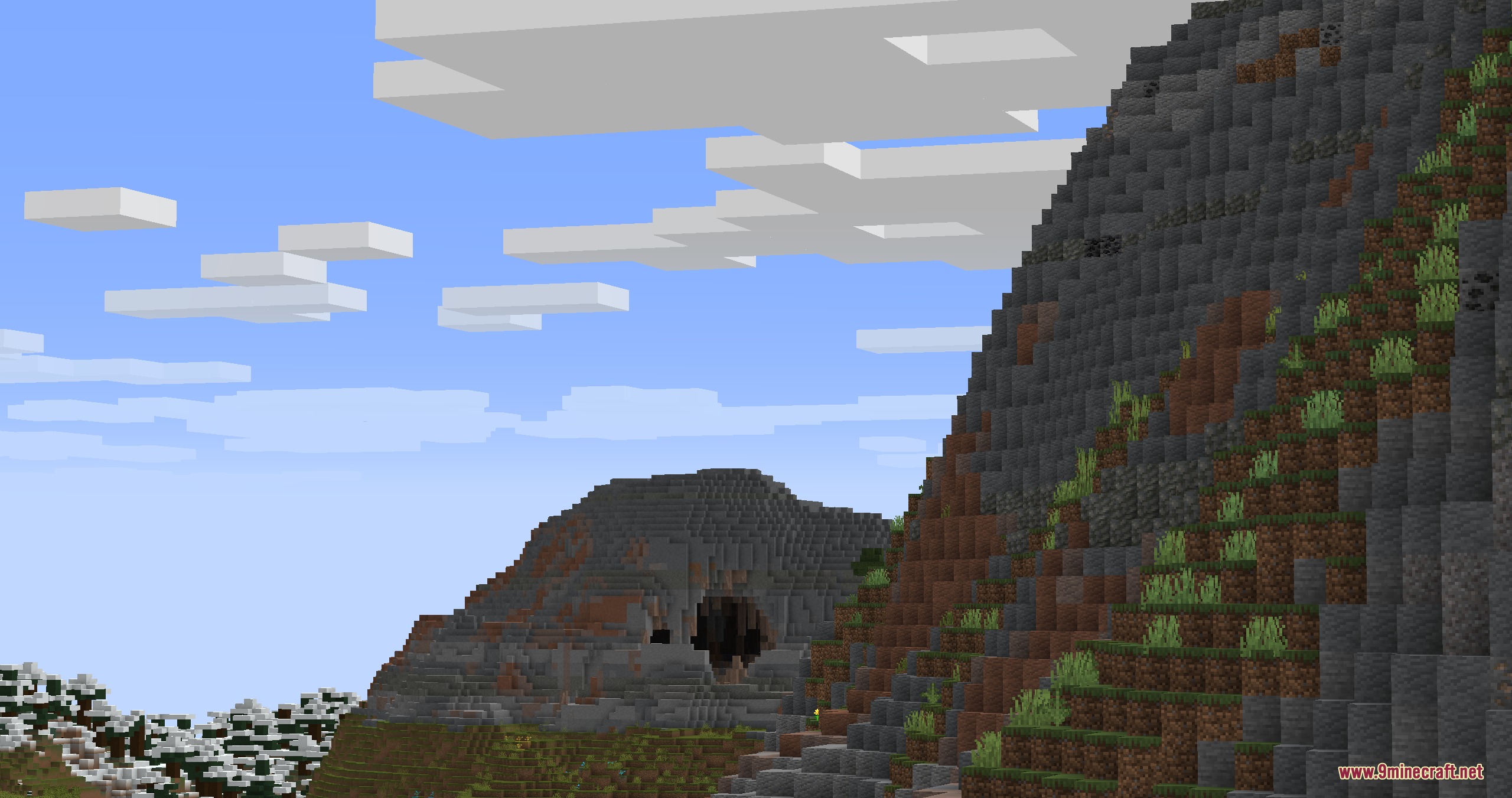 Create Geology Mod Screenshot 3 Create Geology Mod adds realistic mountain ranges with andesite and volcanic rock layers