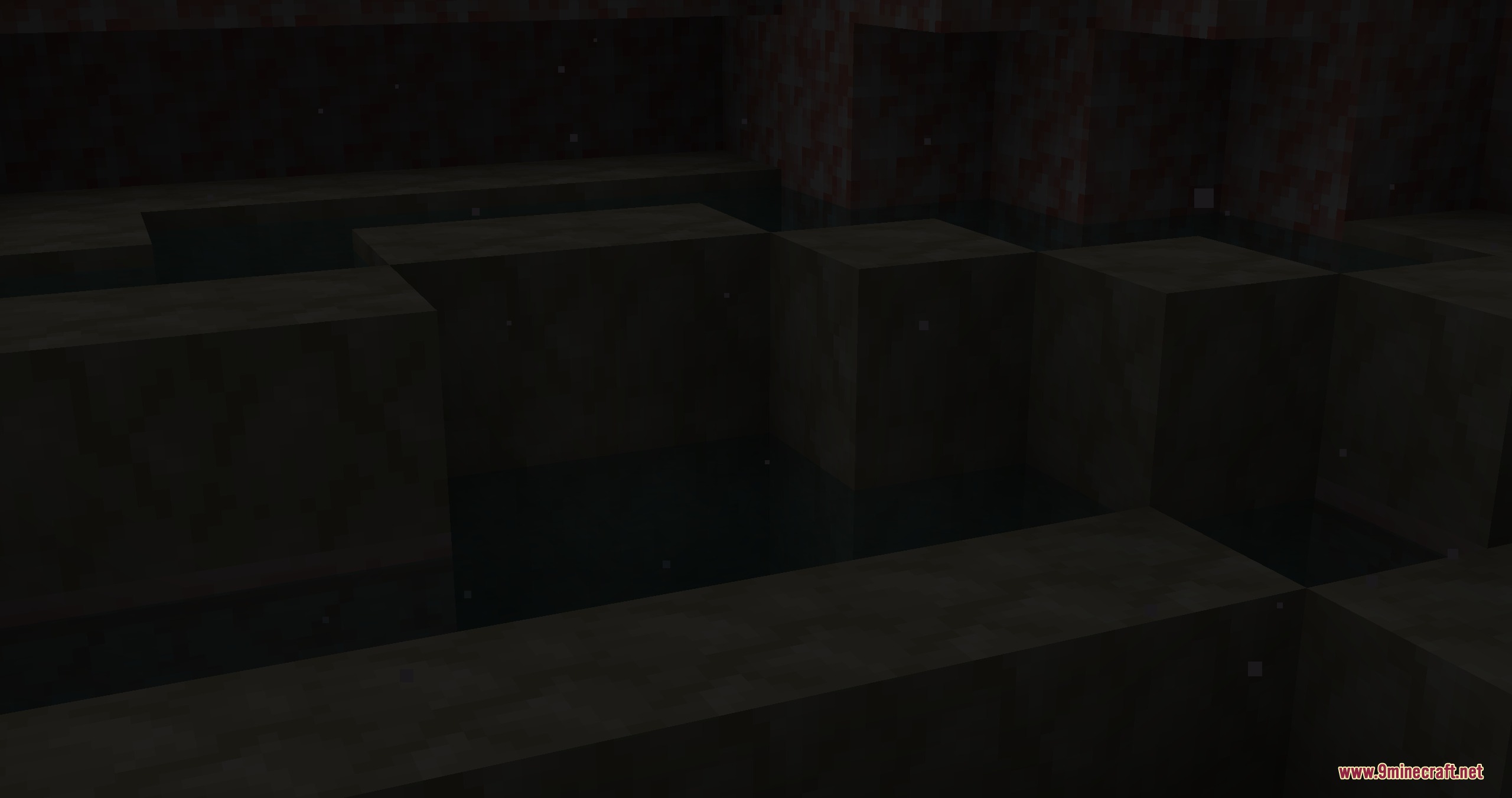 Create Geology Mod Screenshot 6 Dark liquid pools inside a stone chamber for advanced industrial chemical refining