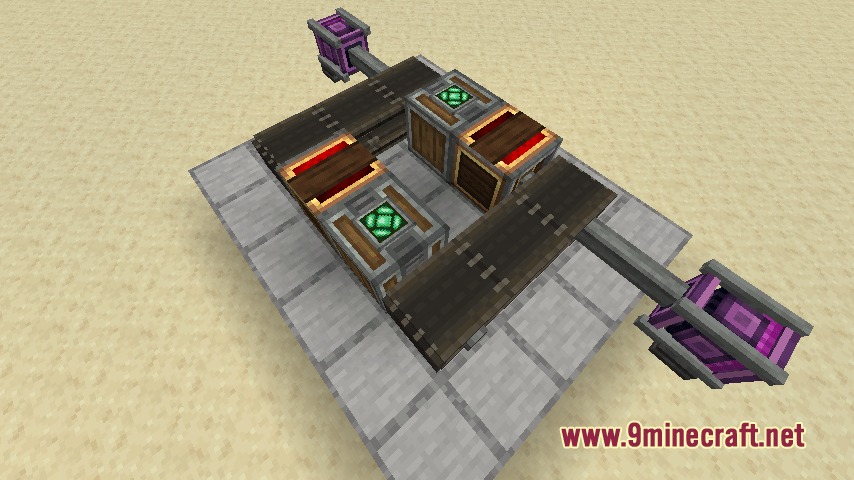 Create Networking Mod Screenshot 3 Mechanical power setup with Network Limiters from the Create Networking mod