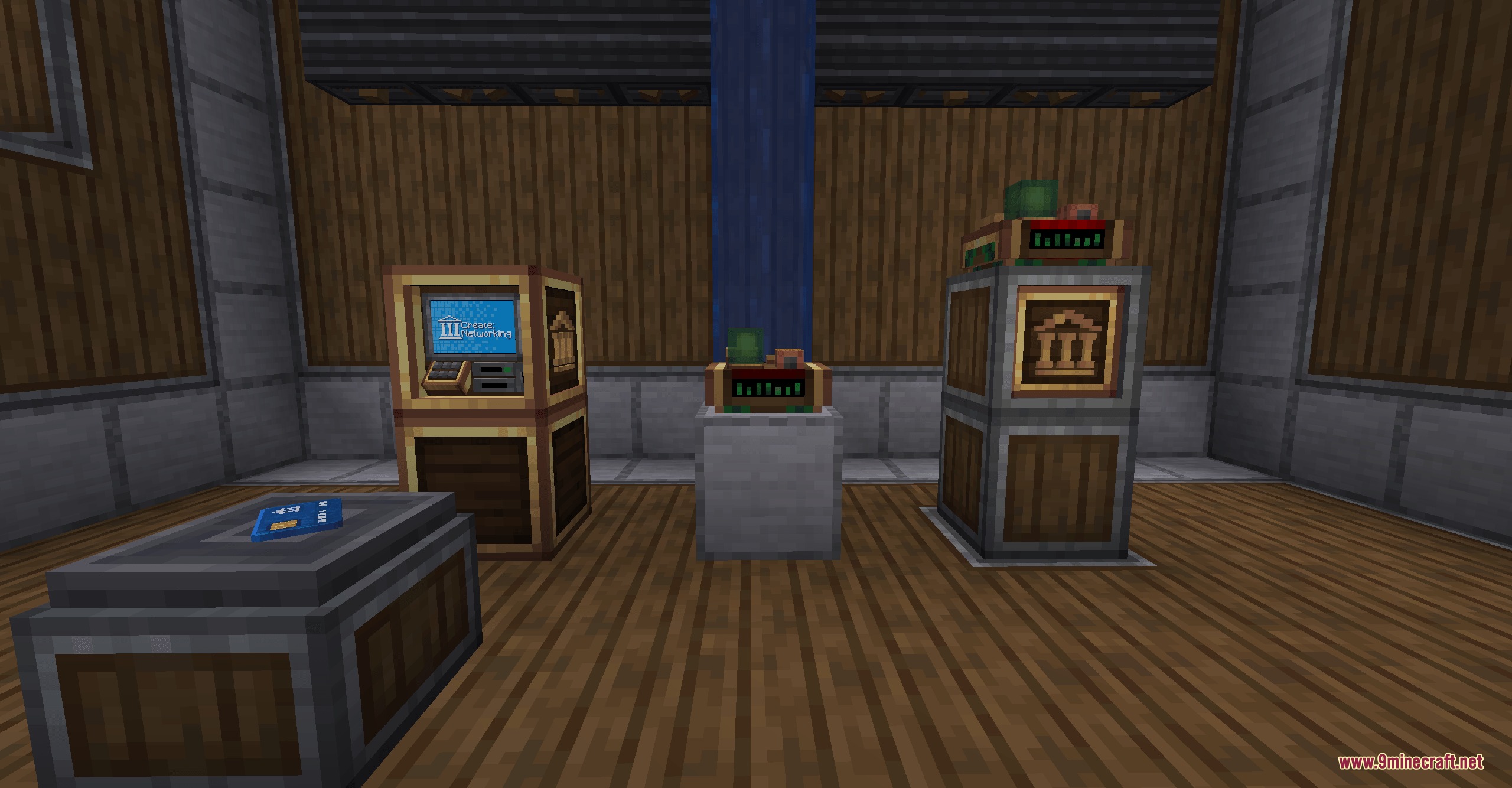 Create Networking Mod Screenshot 7 Various banking terminals and power controllers from the Create Networking mod