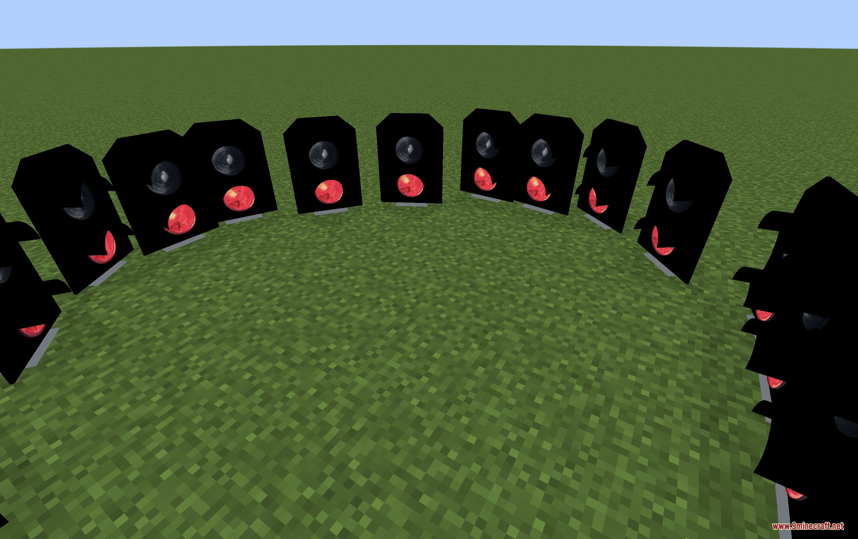 Create Realistic Railways Mod Screenshot 4 Railway signals arranged in a curve to show flexible rotation placement