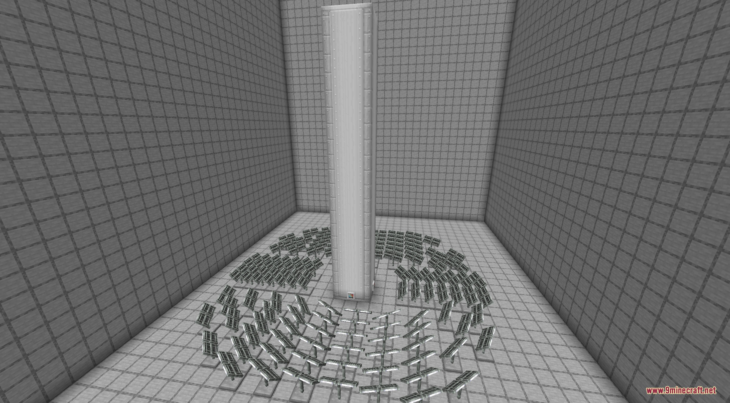 Create Solarpunk Mod Screenshot 2 A massive solar tower surrounded by a field of mirrors catching sunlight