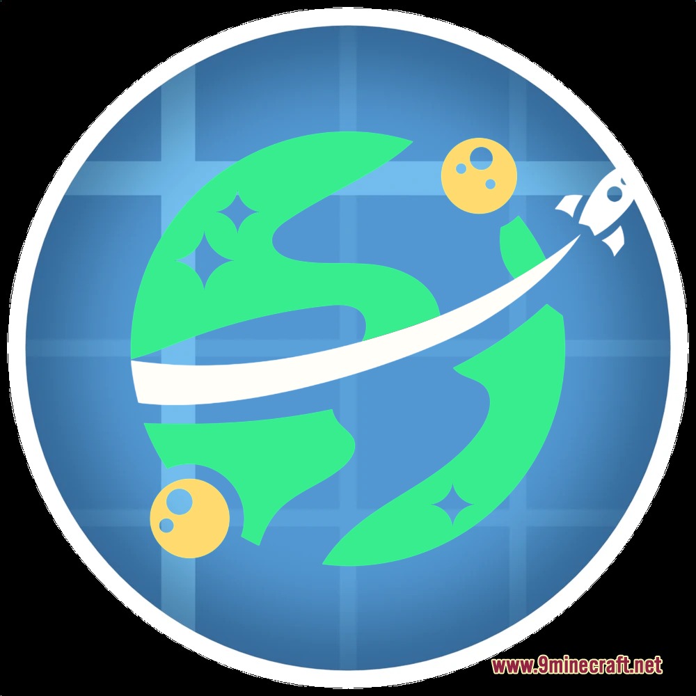 Create Stellaris Mod Screenshot 1 Logo for Create Stellaris mod featuring a rocket orbiting a green stylized planet