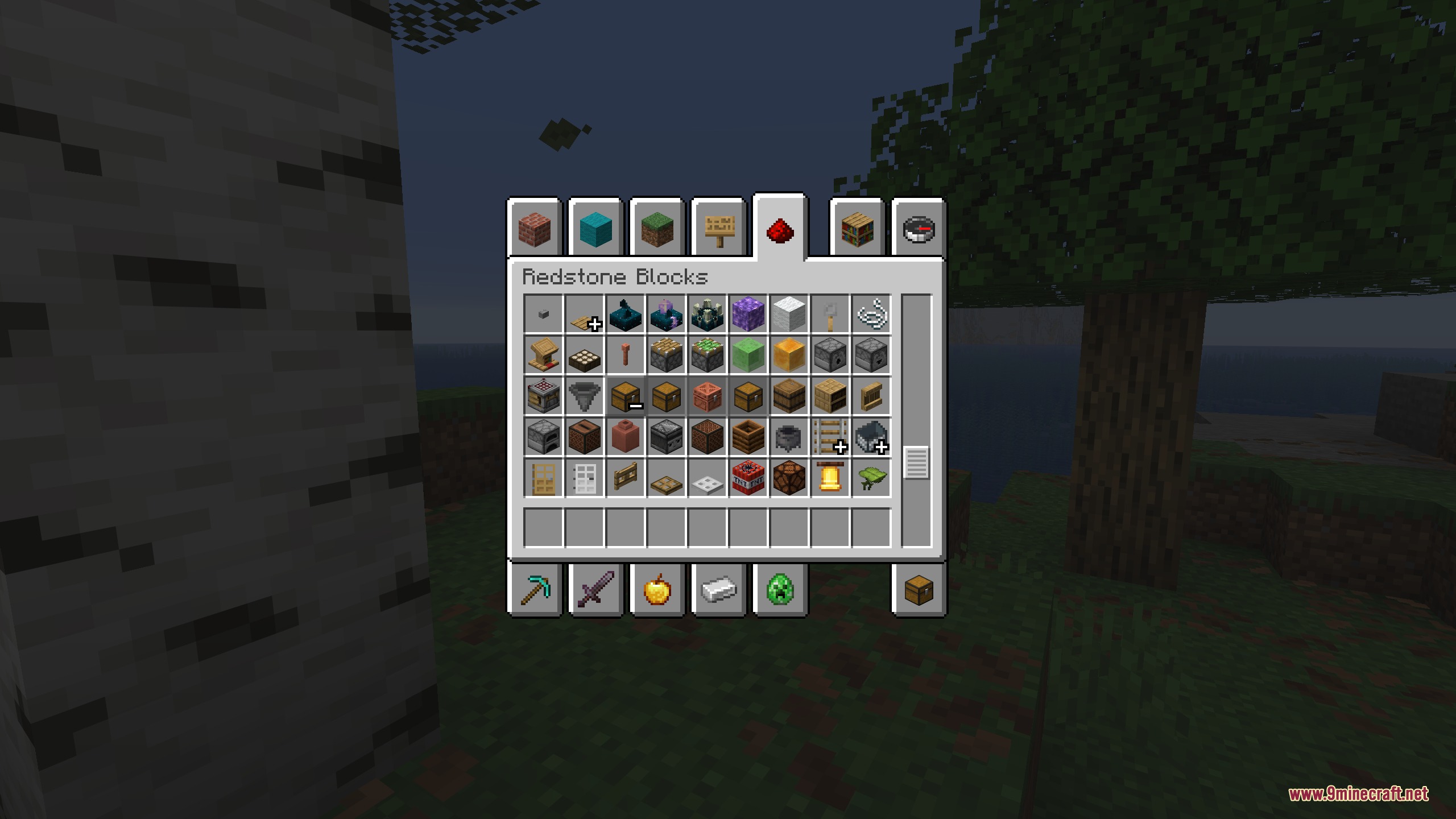 Creative Palette Bundles Mod Screenshot 6 Redstone items are grouped into bundles that can be expanded for selection