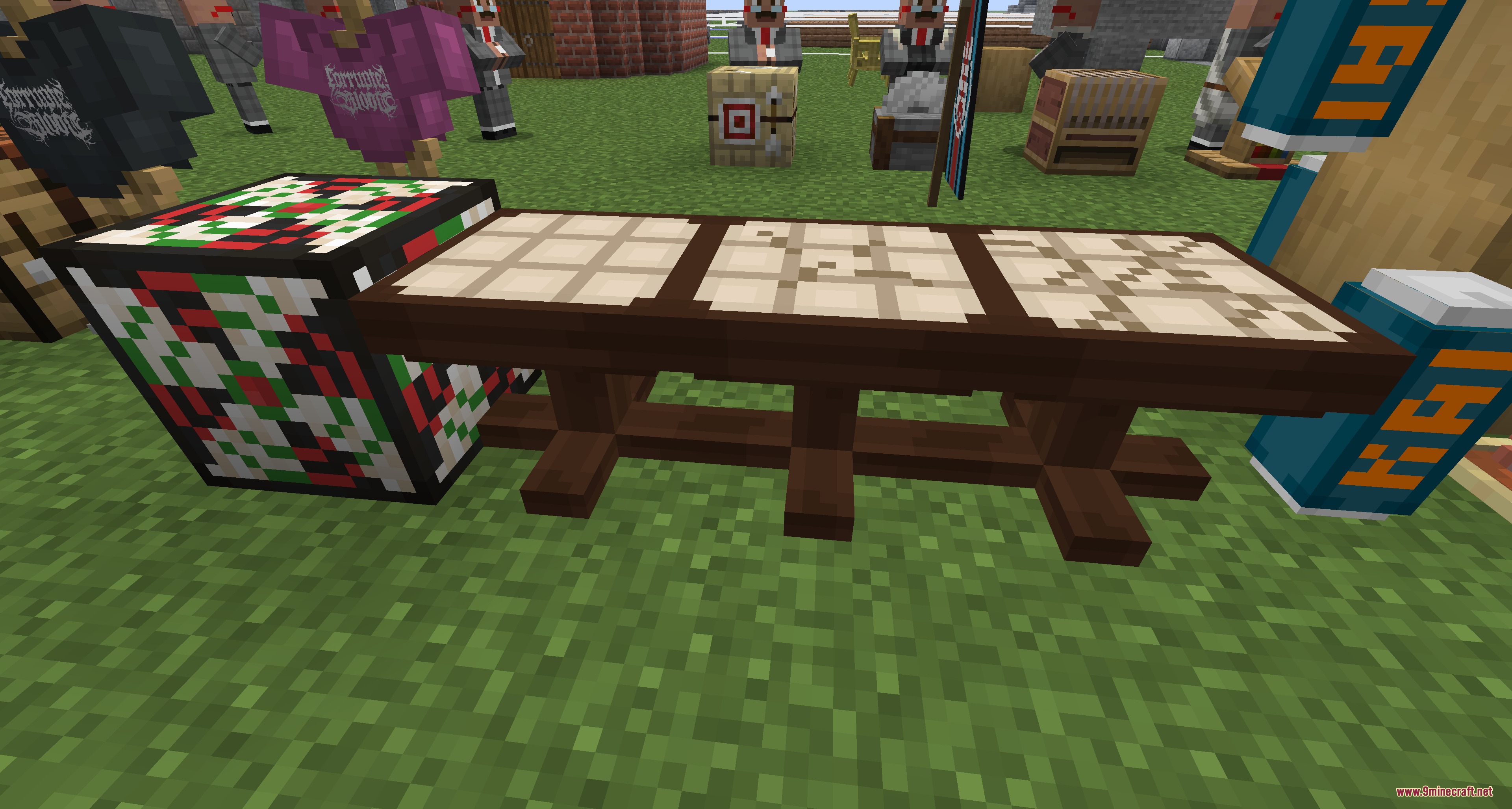 Crimson Fist Legacy Resource Pack Screenshot 3 Anvil transformed into a tiled living room table in Crimson Fist Legacy pack
