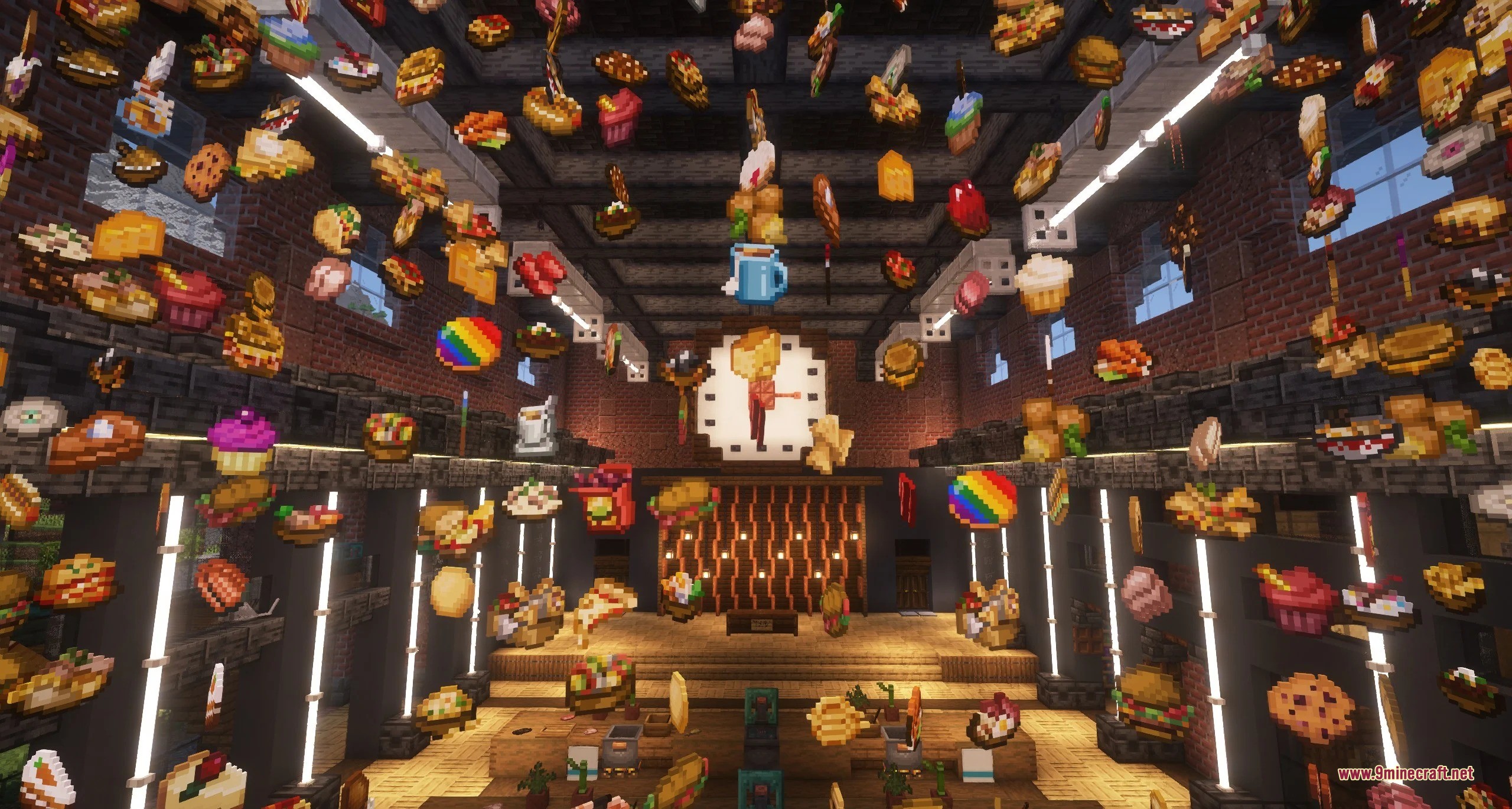 Crop & Kettle Data Pack Screenshot 6 A large room with many different types of floating food items