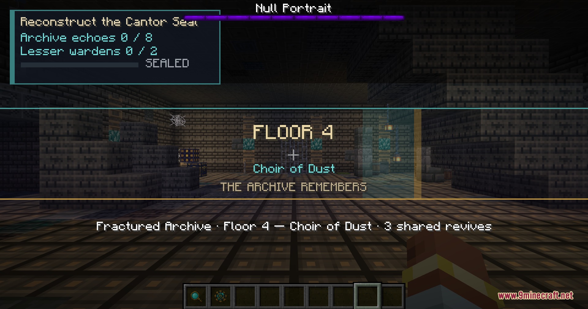 Cubic Crypt Descent Mod Screenshot 6 The Cubic Crypt Descent UI displays dungeon objectives and floor four information
