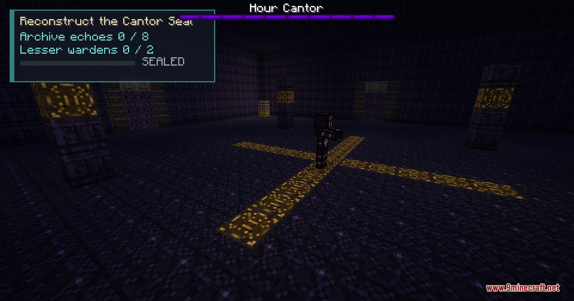 Cubic Crypt Descent Mod Screenshot 8 Boss fight against the Hour Cantor in a dark ritual room