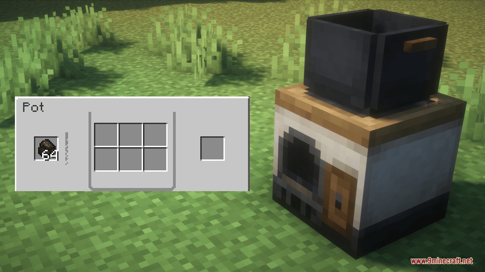 Culinary Hearthstone Mod Screenshot 5 A pot on a stove with a user interface for boiling ingredients