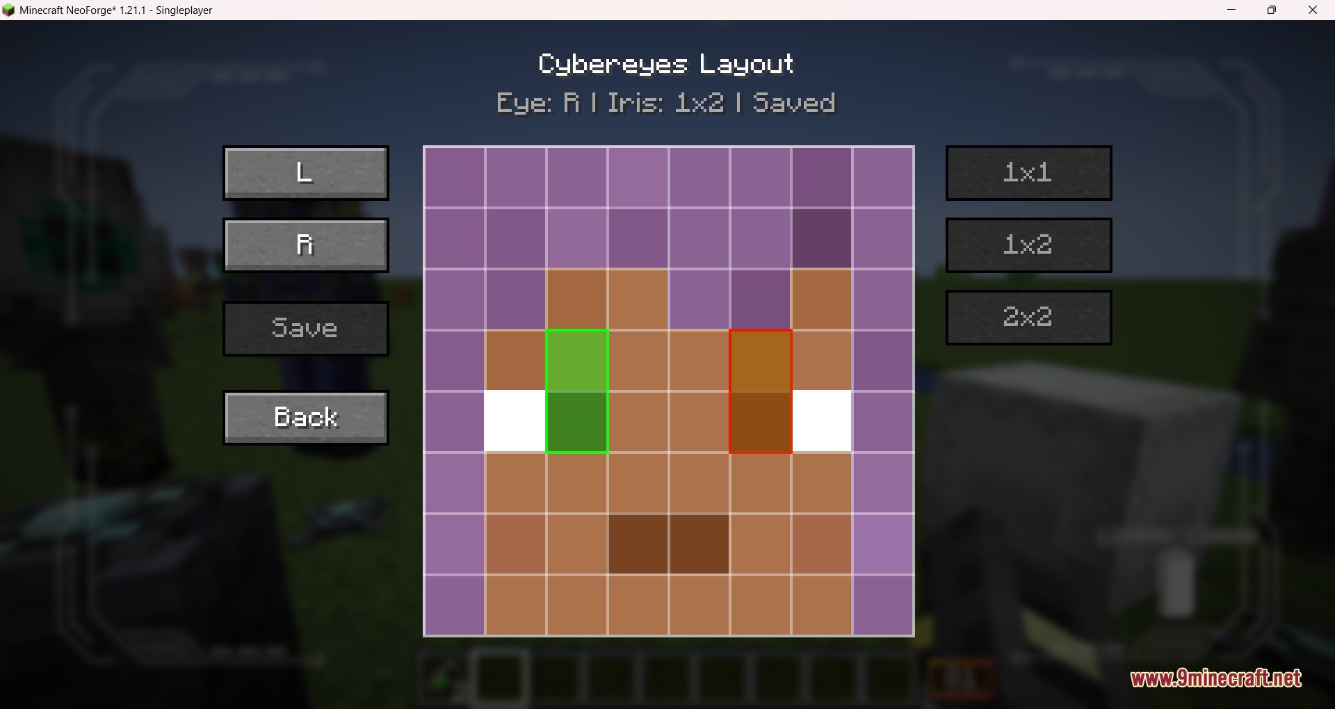 Cybernetics Mod Screenshot 8 A user interface for customizing the color and size of robotic eyes