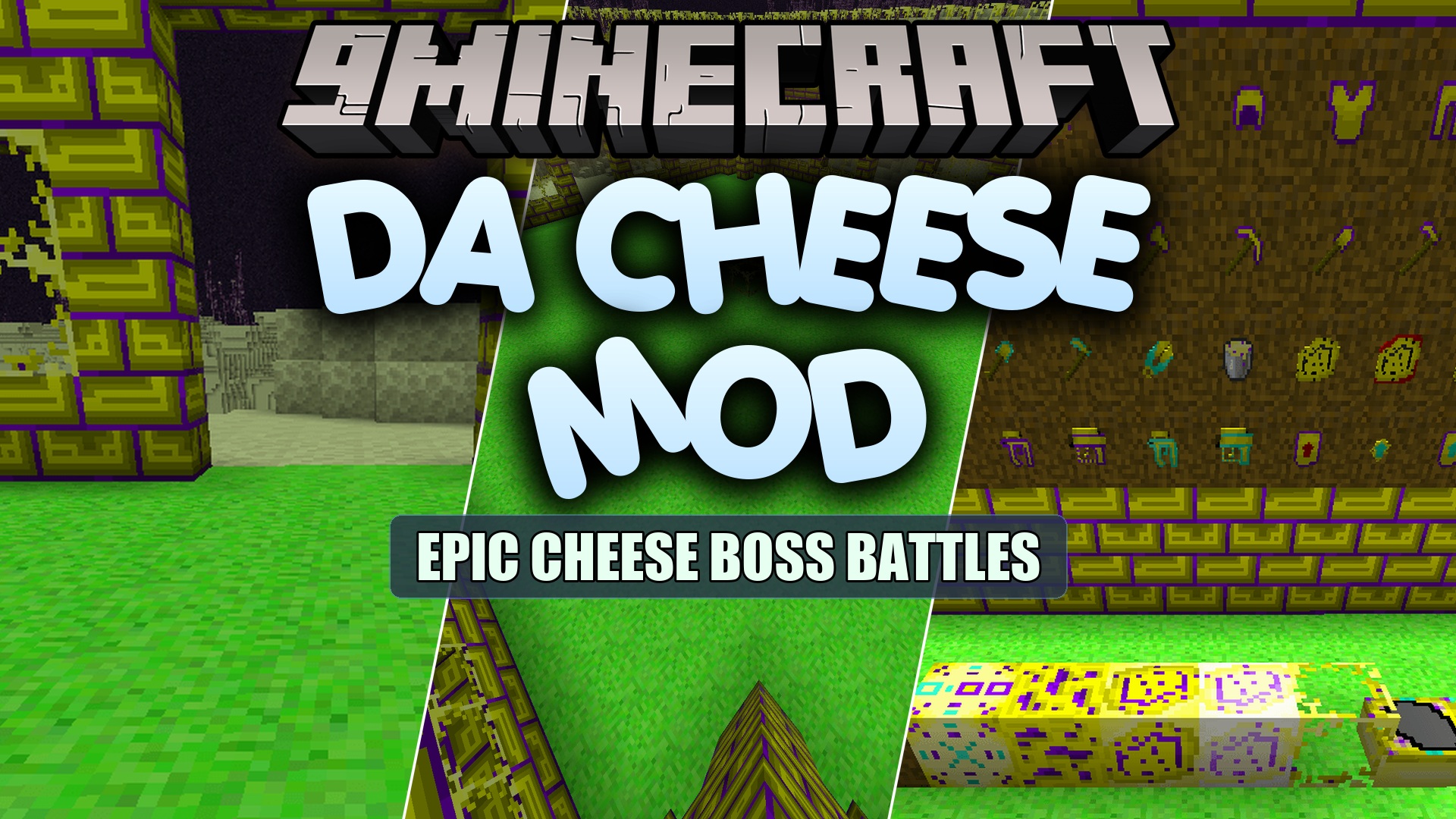 Da Cheese Mod (26.2, 1.20.1) – Fight Unique Cheese Bosses with Dairy Guns