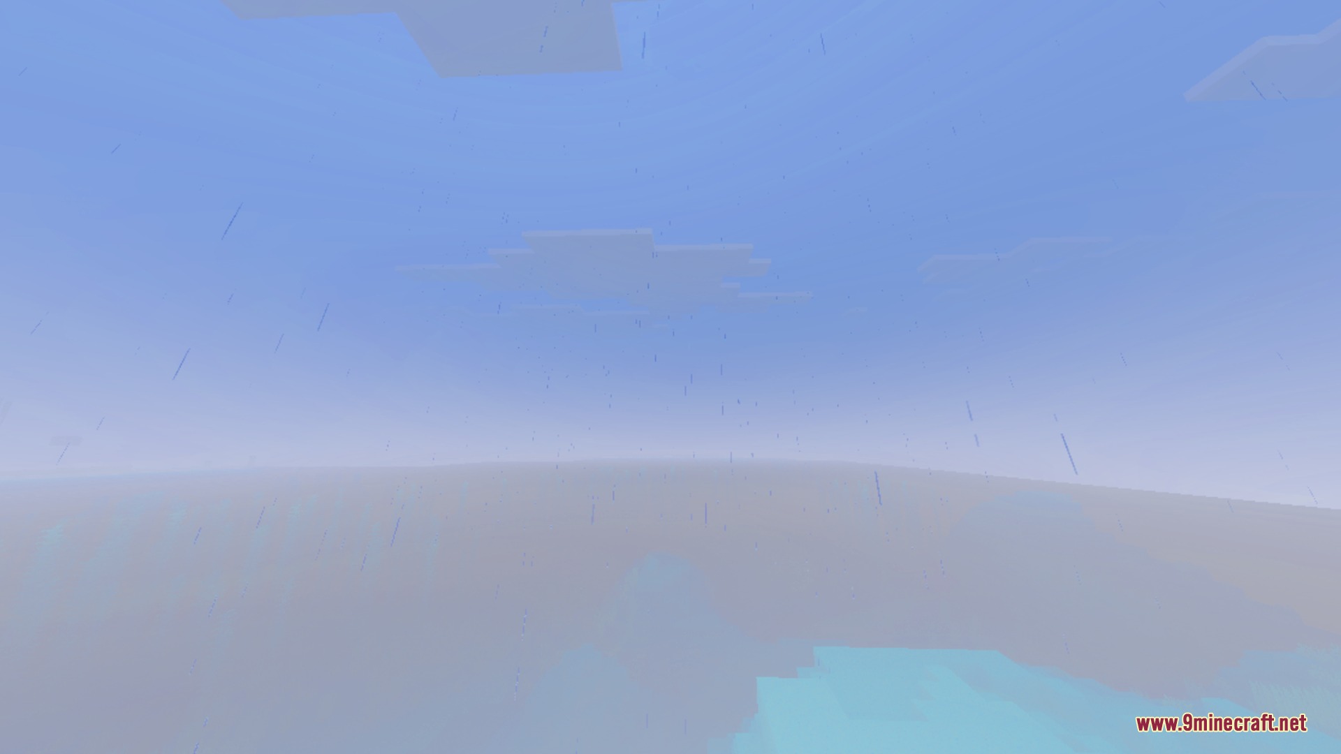 Dark Birch Shader Screenshot 1 Heavy rain and dense fog creating a gloomy atmosphere in the world