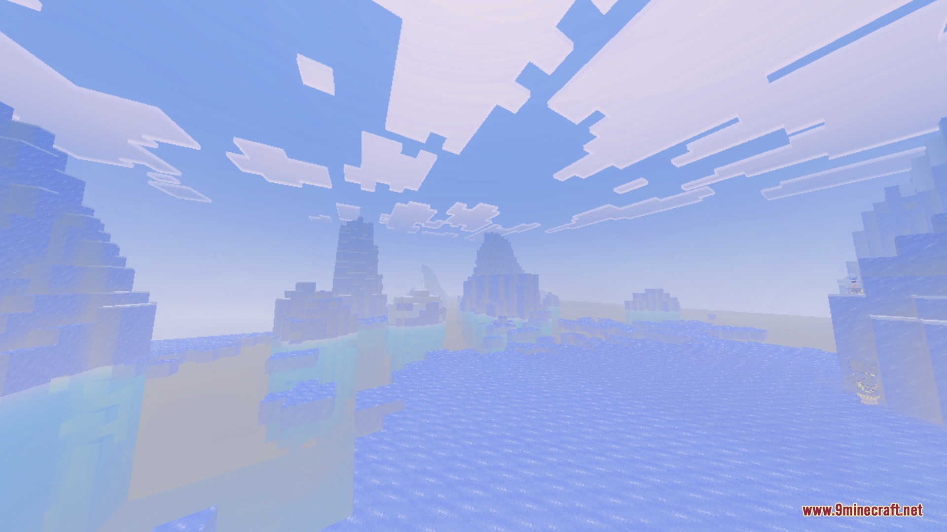 Dark Birch Shader Screenshot 3 Dense fog creates a spooky and gloomy atmosphere across the blocky world