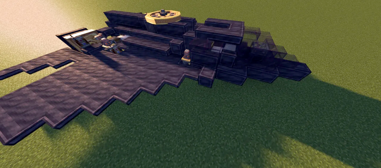 Darkspy V1 Schematic Screenshots 2 The Darkspy V1 stealth aircraft build featuring a sleek black block design