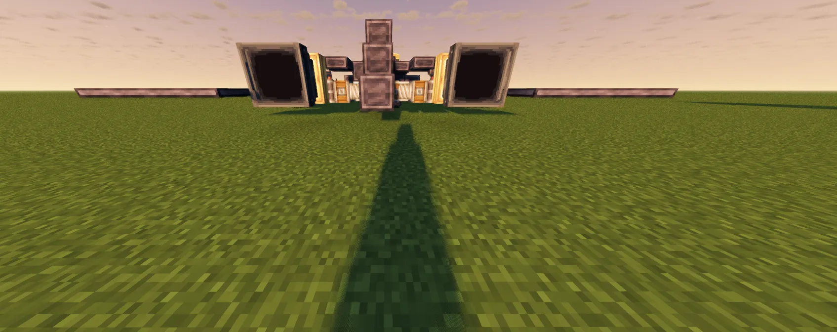 Darkspy V1 Schematic Screenshots 4 Front view of a custom aircraft with two large engines on grass