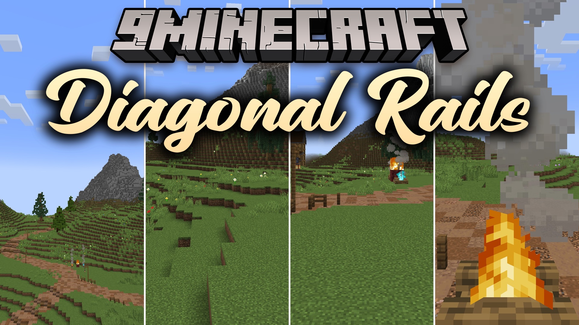 Diagonal Rails Resource Pack