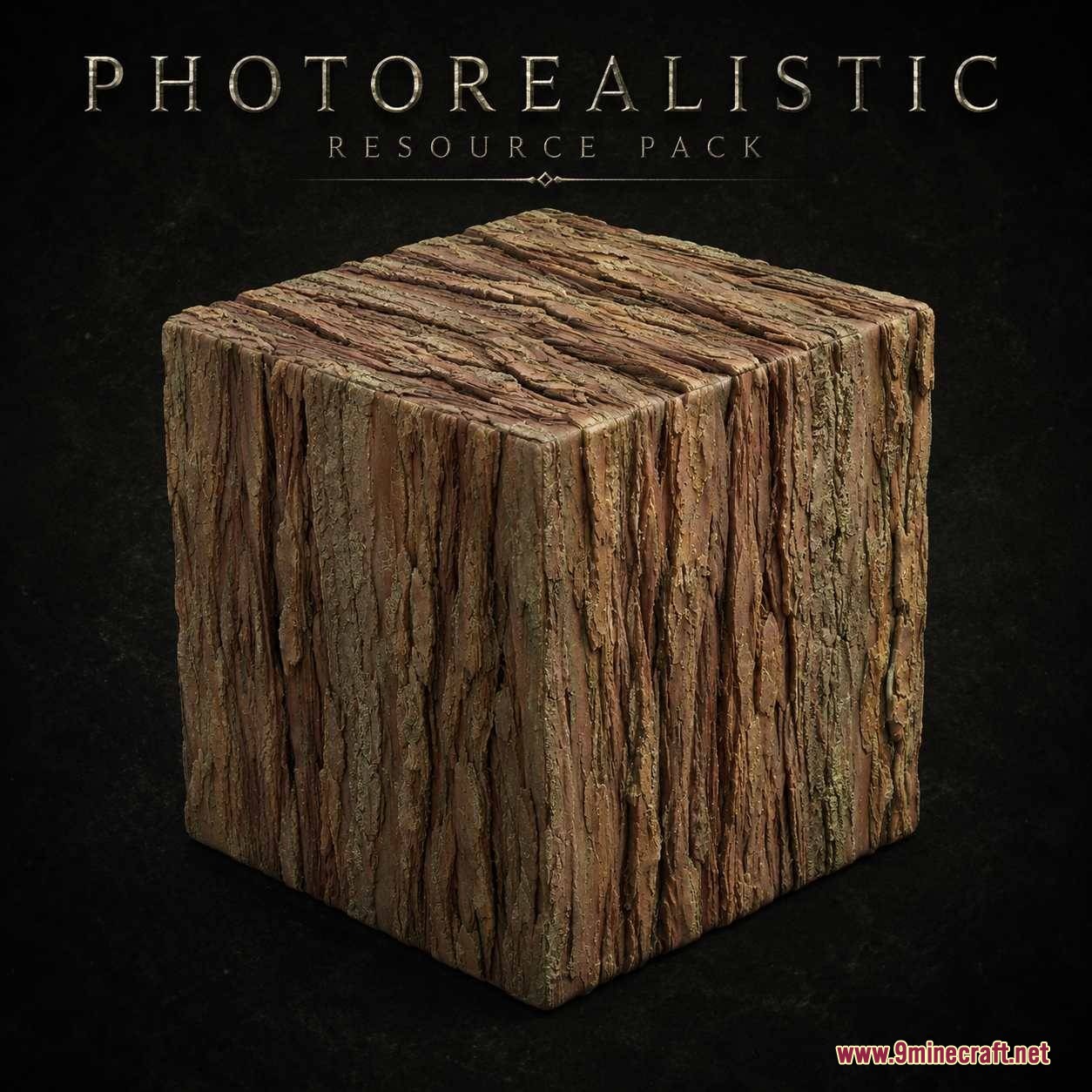 Digital Dreams Photorealistic Ressource Pack Resource Pack Screenshot 4 A photorealistic wood log block featuring highly detailed and natural bark textures