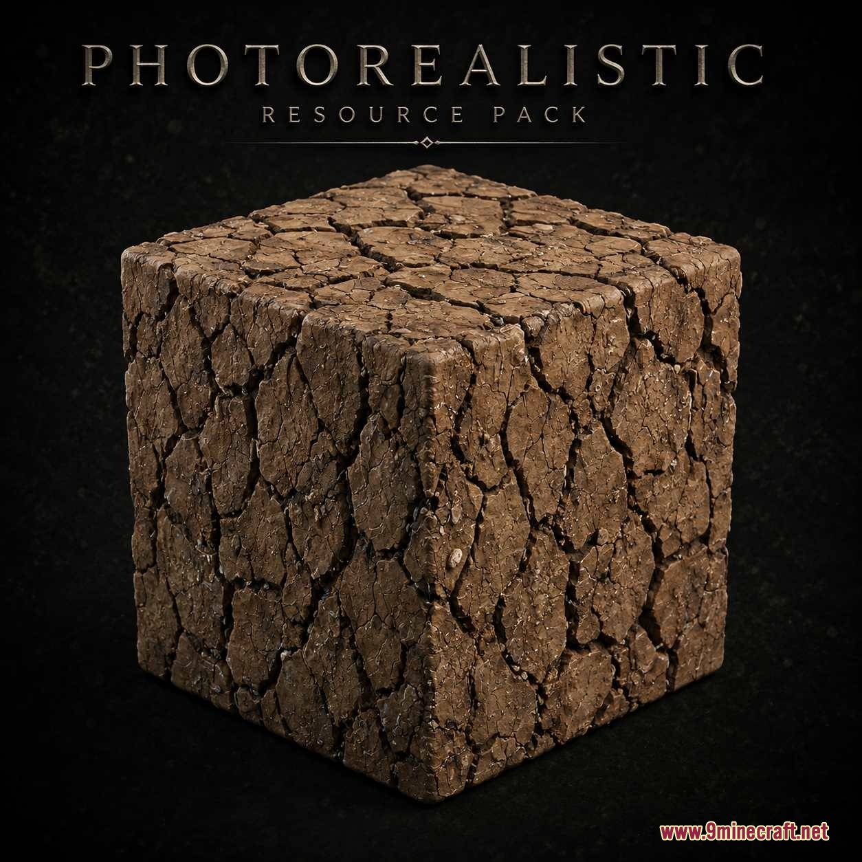 Digital Dreams Photorealistic Ressource Pack Resource Pack Screenshot 5 A photorealistic block with a dry and cracked brown mud texture
