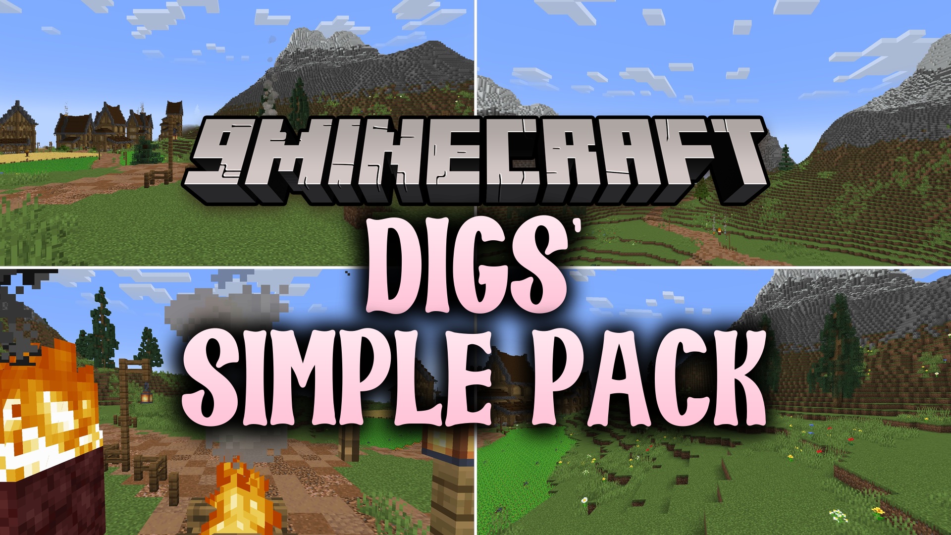 Digs' Simple Pack Resource Pack (1.21.11, 1.20.1) – A Cleaner Vanilla World