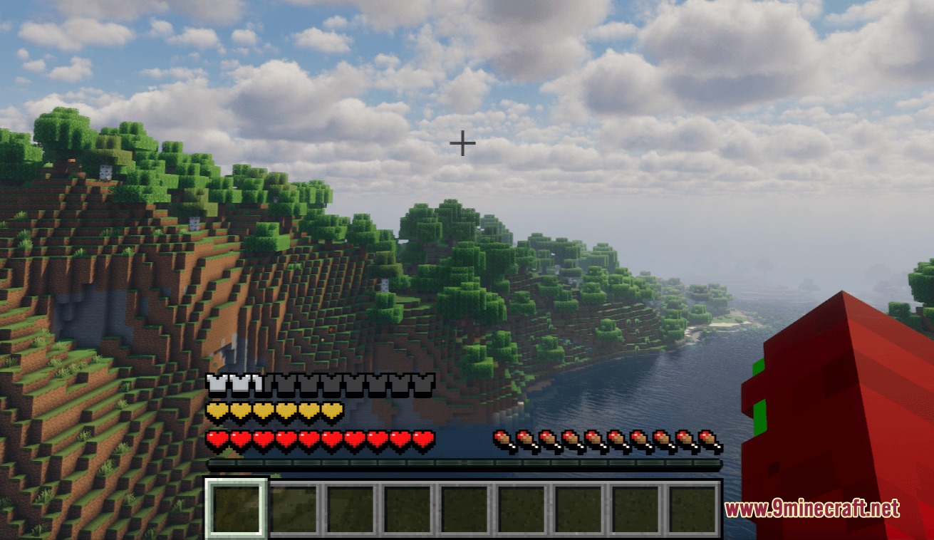 Dimensional Vitals Case Resource Pack Screenshot 5 Dimensional Vitals Case Resource Pack showing custom health and armor icons in Minecraft