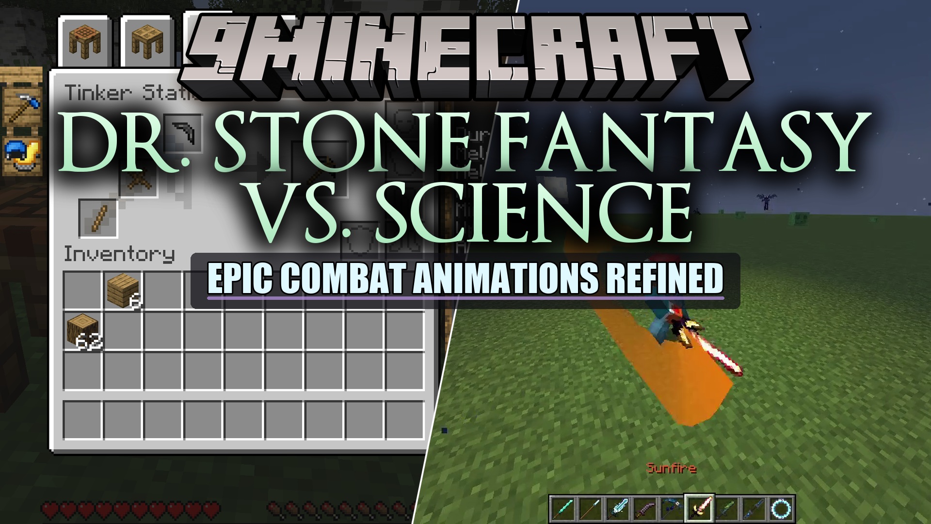 Dr. Stone Fantasy Vs. Science Data Pack (1.20.1) – Epic Combat Moves