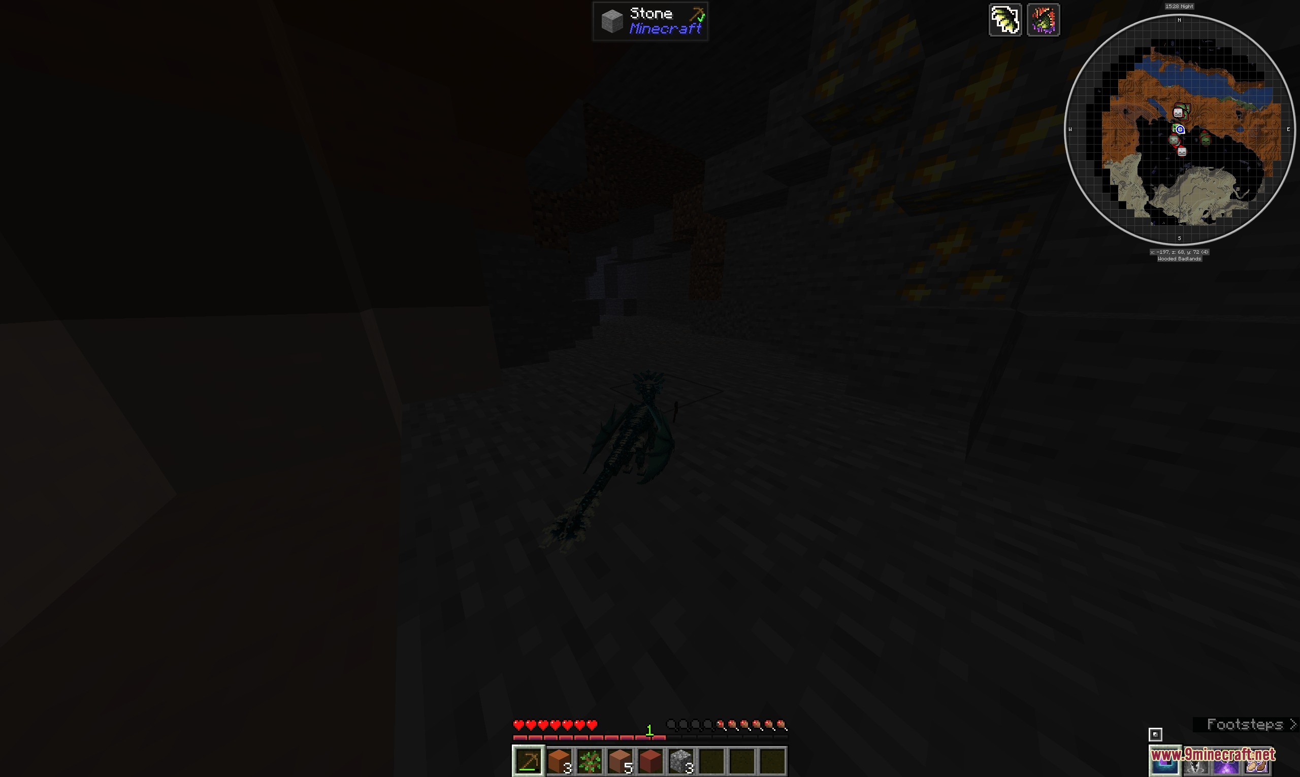Dragon Survival Sculk Addon Resource Pack Screenshot 7 The Dragon Survival Sculk Addon introduces a dark creature to underground caves
