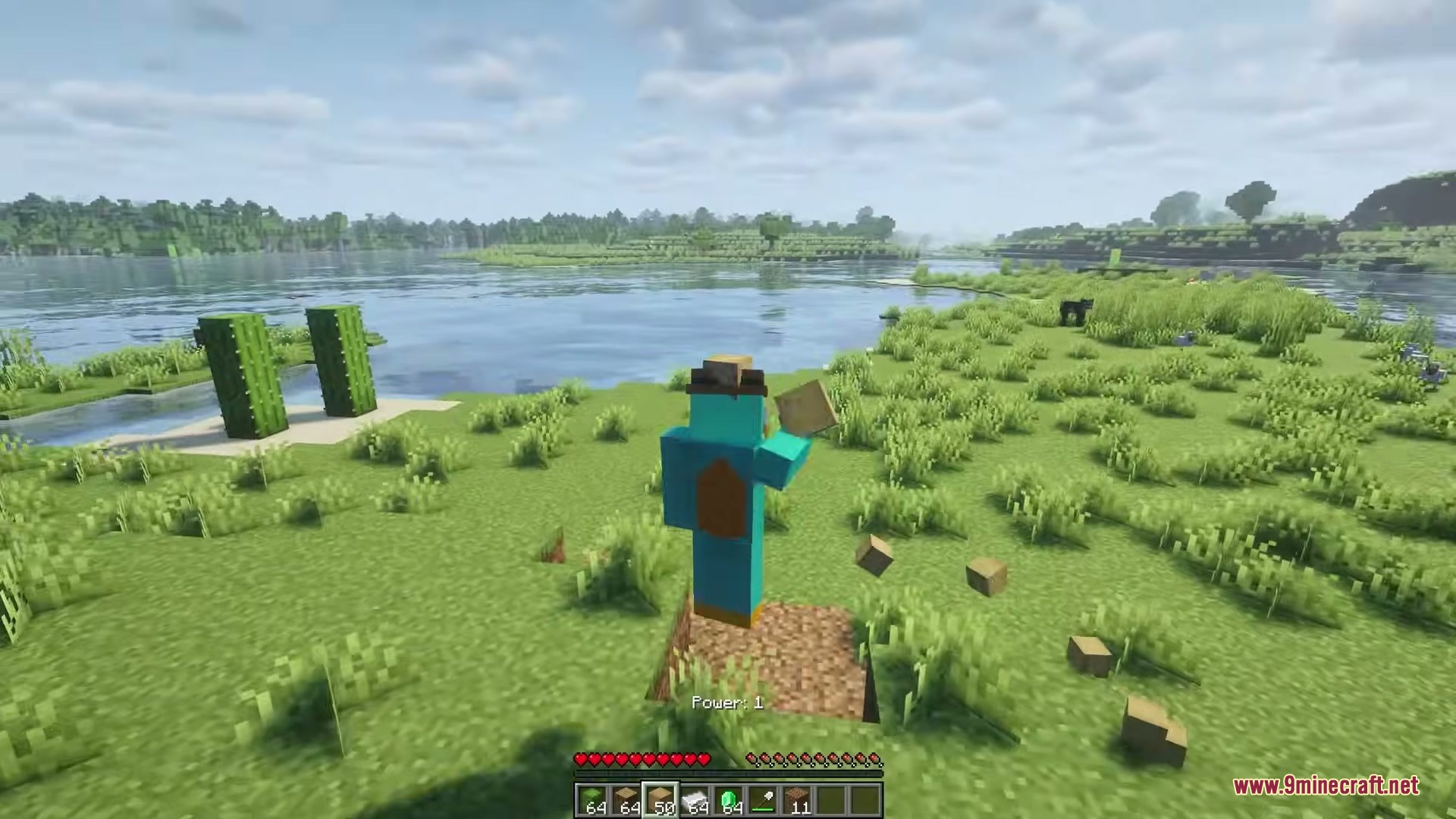 Eating Animations Mod Screenshot 3 A player in a platypus skin eats food with visible bite marks