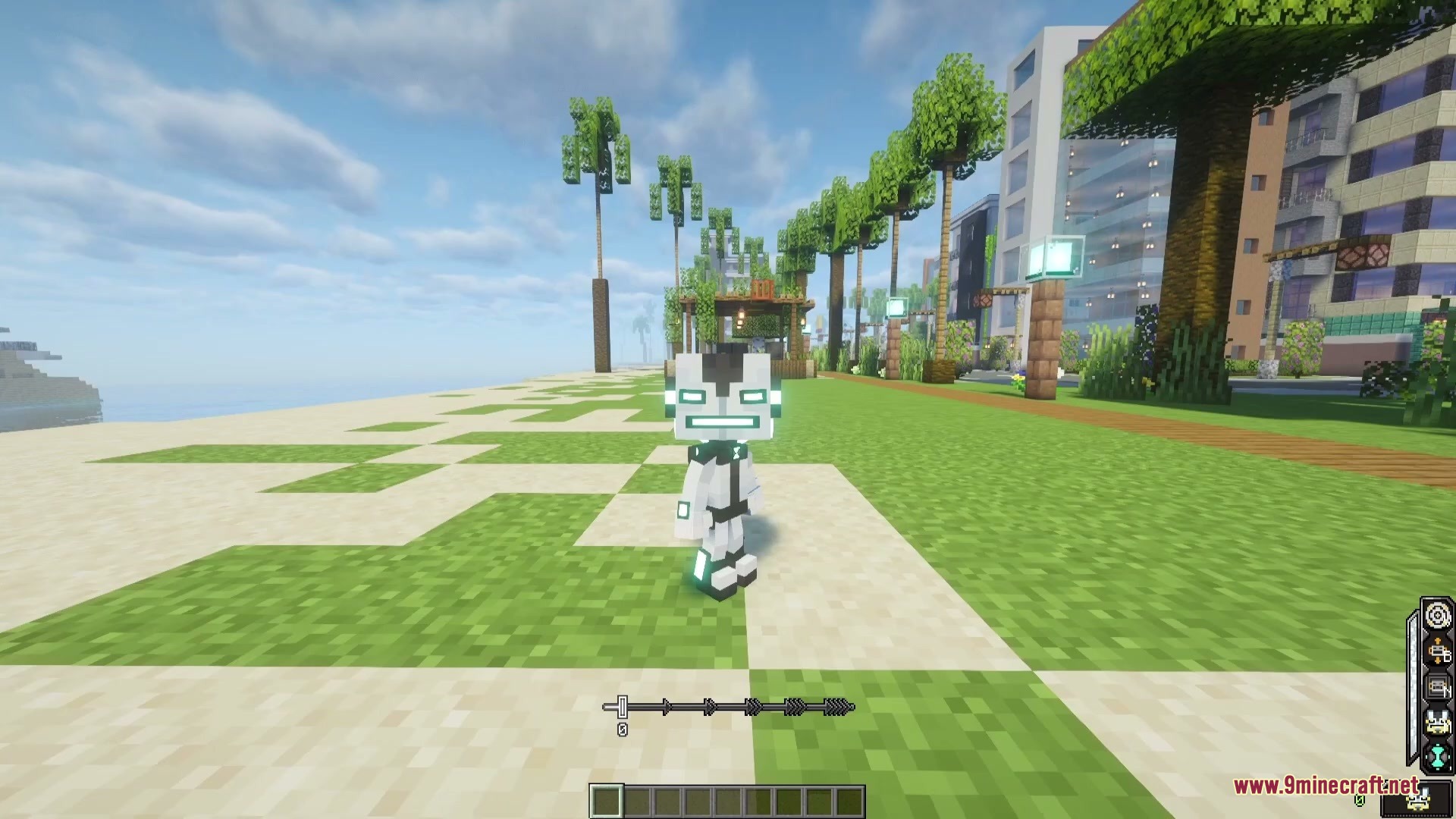 Echoes After Echoes Mod Screenshot 1 The Echo Echo character stands on a checkered path in a sunny world