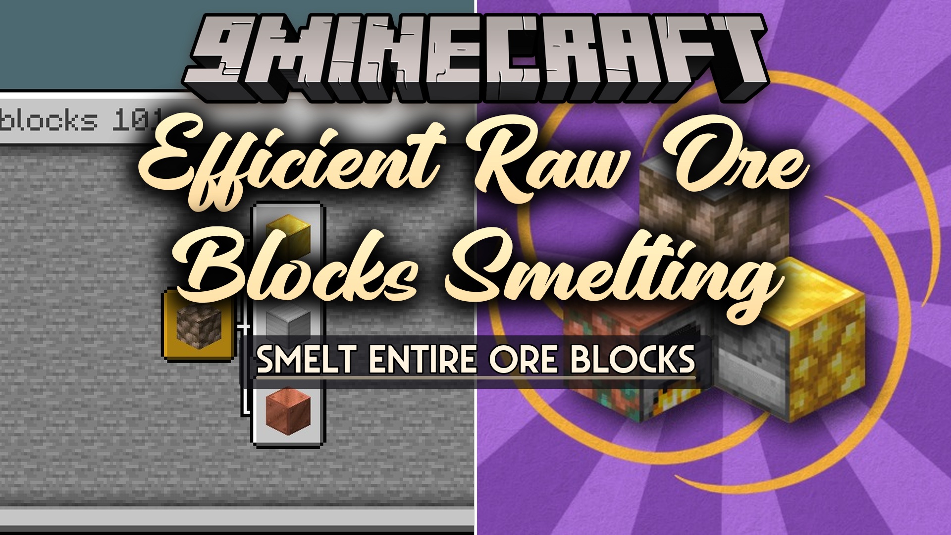 Efficient Raw Ore Blocks Smelting Data Pack