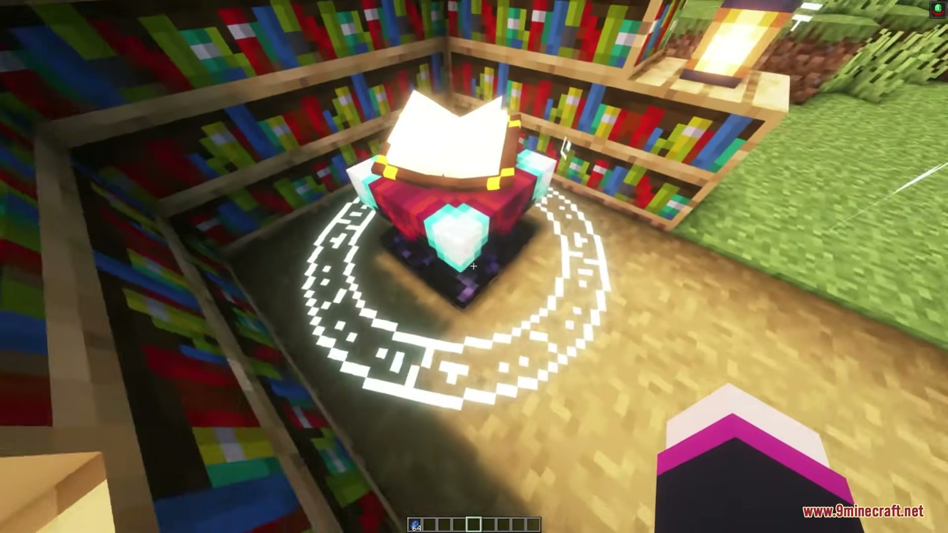 Enchanting Reimagined Resource Pack Screenshot 4 Enchanting Reimagined Resource Pack adds a bright animated glow to the magic book