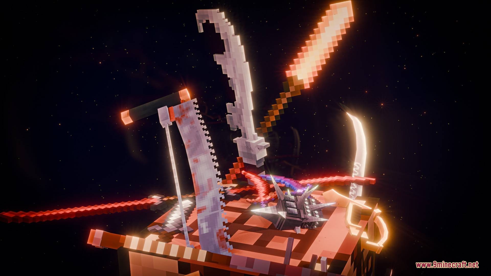 A collection of unique 3D weapons from the Epic Fight Dawn Day