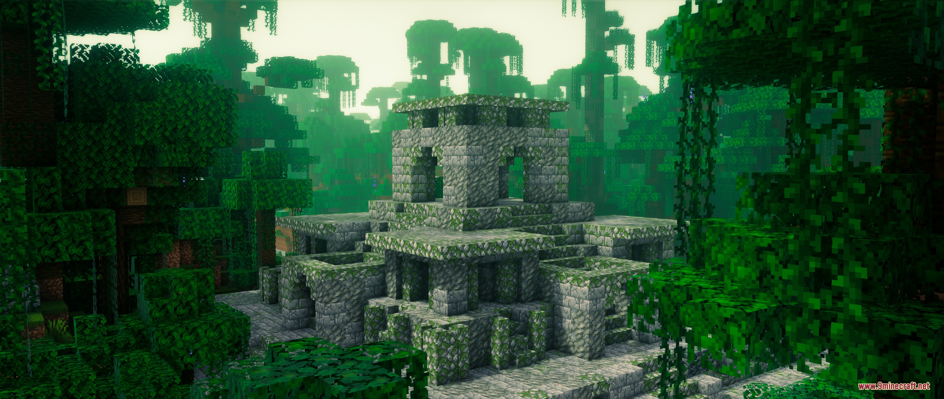 Epic Structures Jungle Temples Mod Screenshot 8 Small mossy stone ruins hidden deep inside a dense green jungle