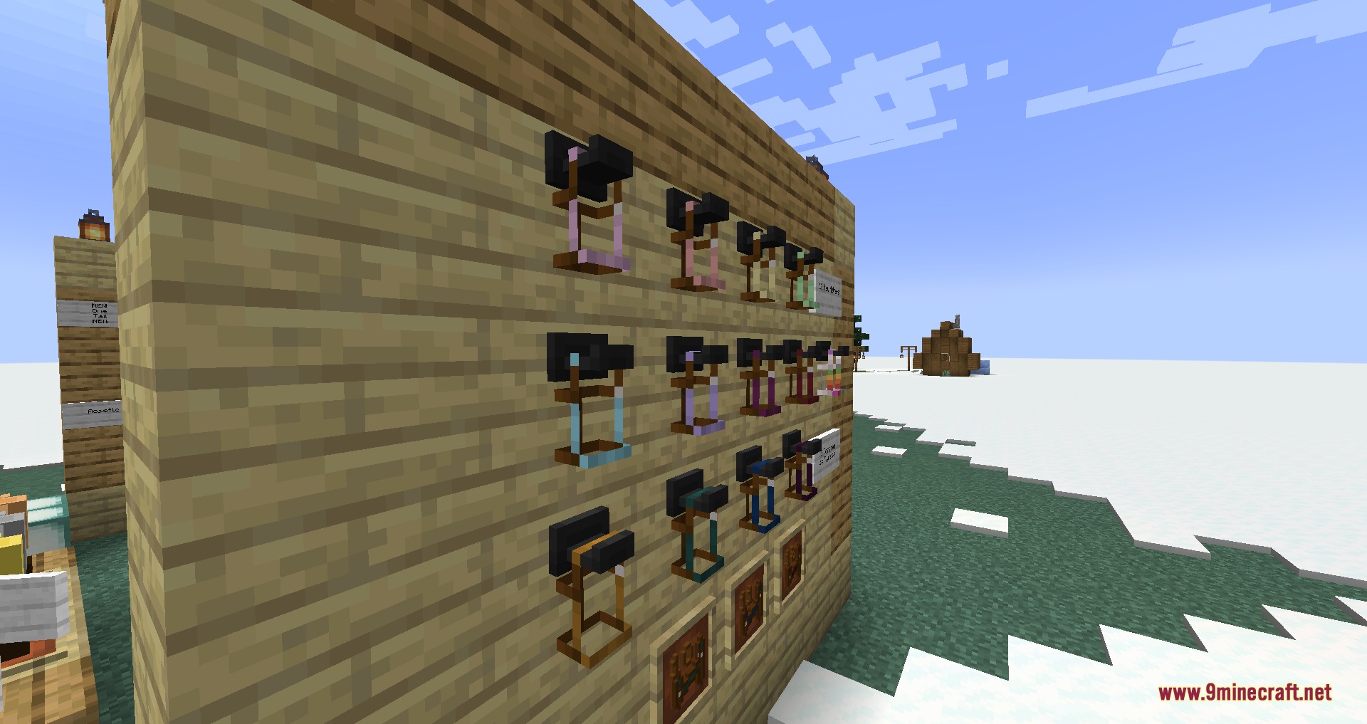 Equestrian Canvas Expanded Mod Screenshot 6 Various horse tack items and accessories displayed in frames on a wall