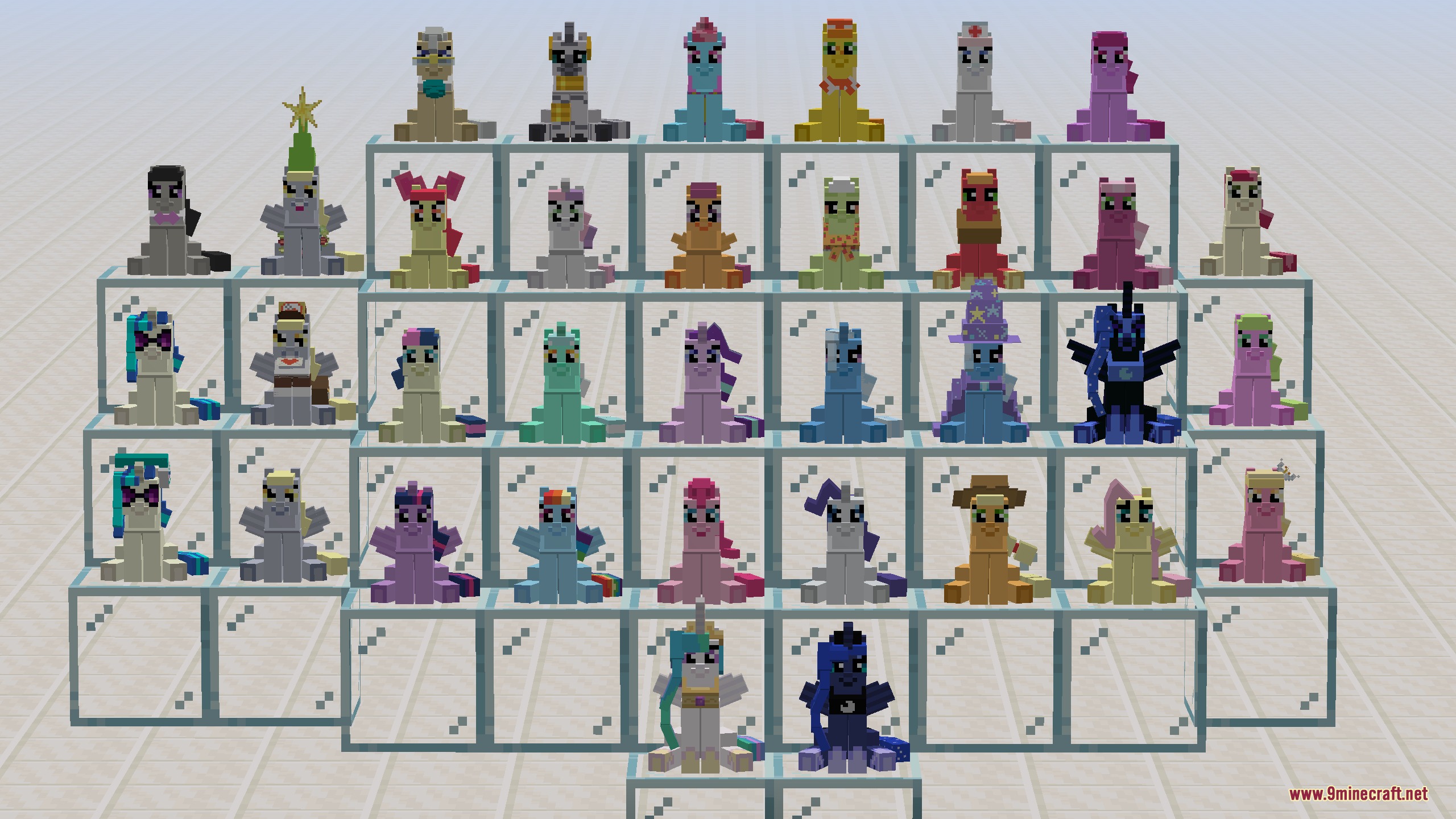 Equestrian Cuddle Crafts Mod Screenshot 7 A collection of colorful pony plushies from the Equestrian Cuddle Crafts Mod