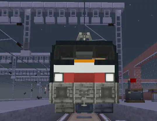 Es64f4 Pkp Intercity Schematic Screenshots 1 Front view of an Es64f4 Pkp Intercity locomotive on a railway track