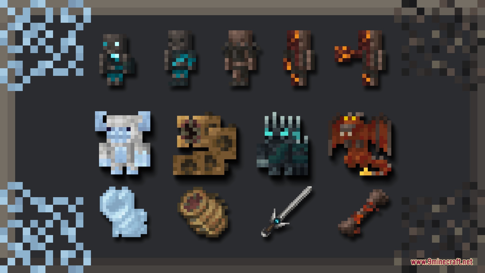 Excalibur Bosses'rise Support Resource Pack Screenshot 5 Medieval boss monsters and items from the Excalibur resource pack