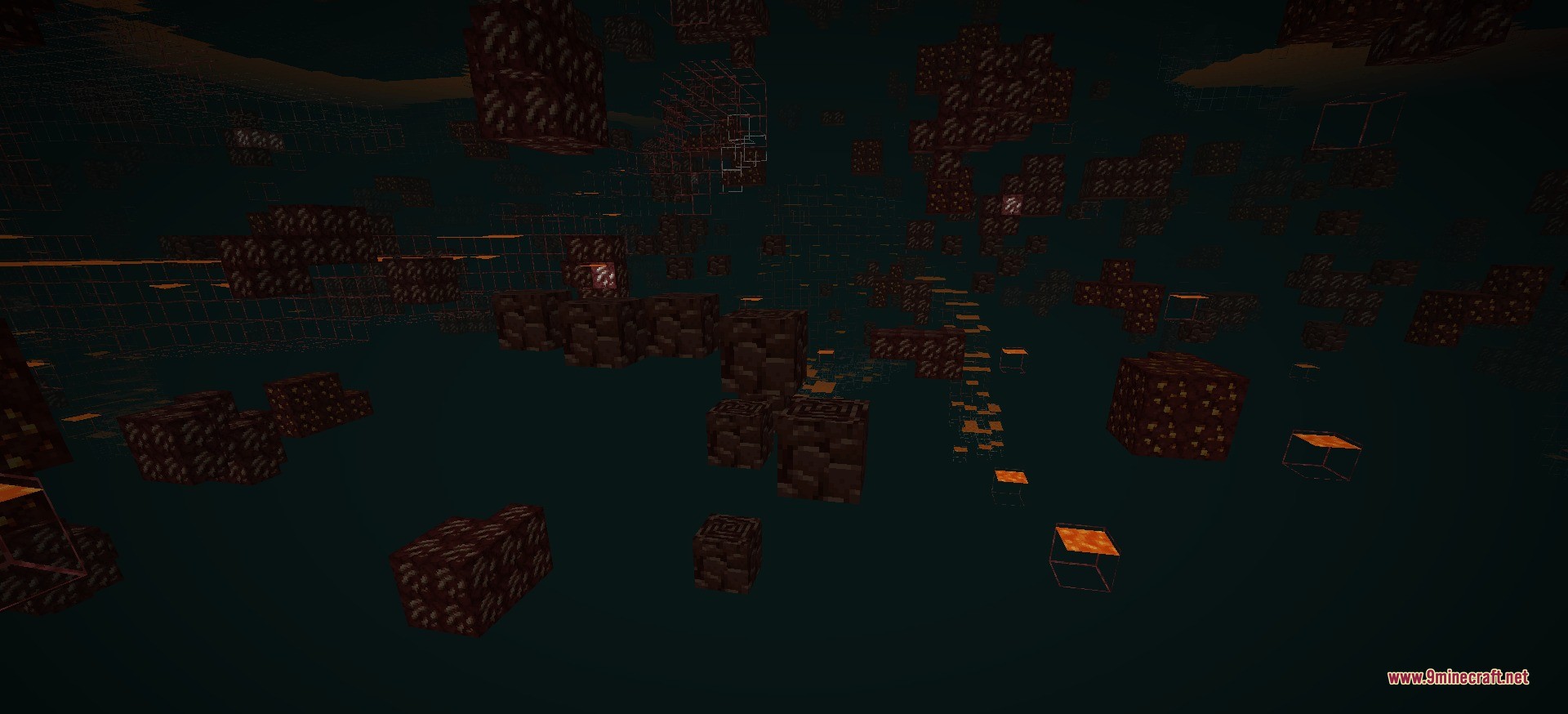Expanded Ancient Debris Veins Data Pack Screenshot 1 Large clusters of Ancient Debris scattered throughout the dark Nether dimension