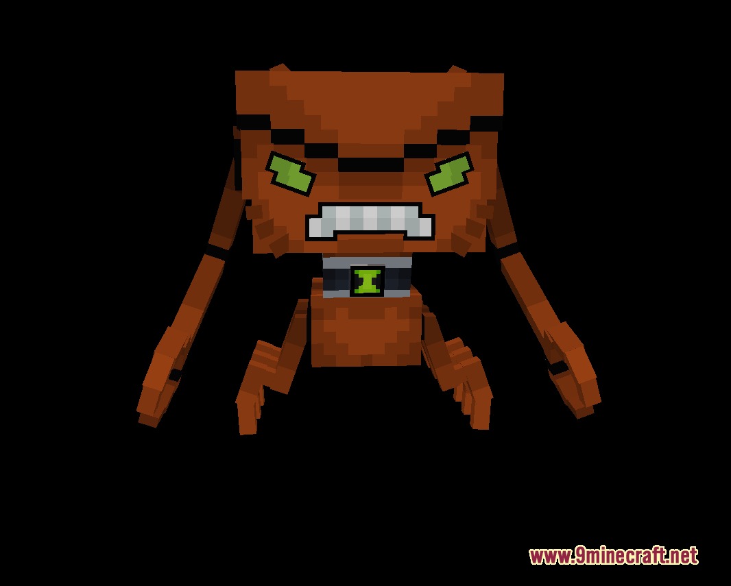 Extraterrestrial Genetic Surge Mod Screenshot 2 Brown crab like alien mob with green eyes and a belt