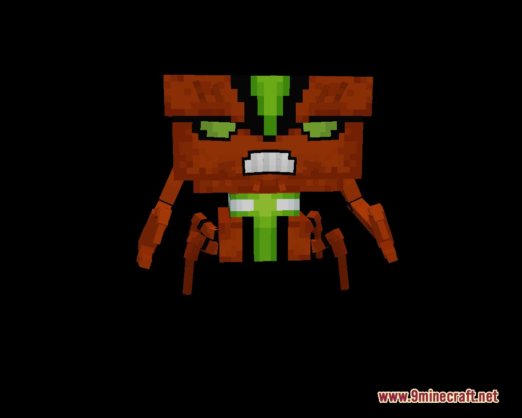 Extraterrestrial Genetic Surge Mod Screenshot 3 Crustacean alien mob with a green symbol on its large head