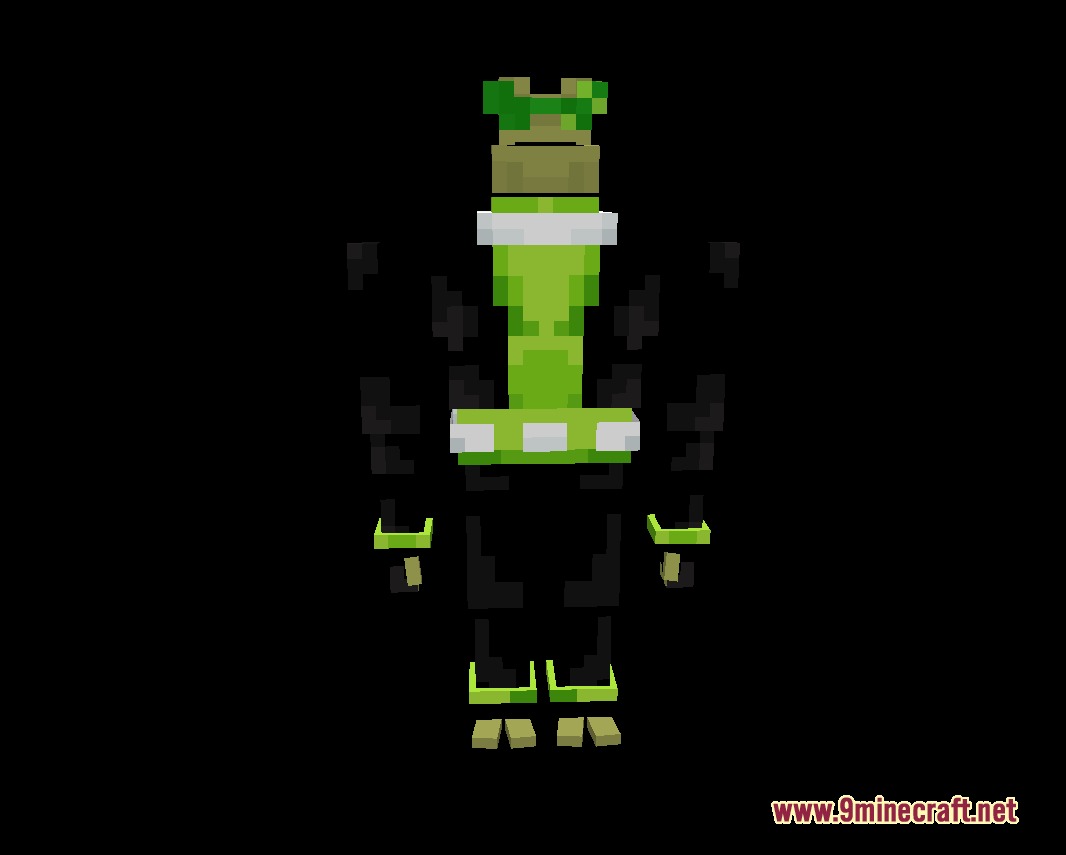 Extraterrestrial Genetic Surge Mod Screenshot 7 The Bullfrag alien character model standing against a solid black background