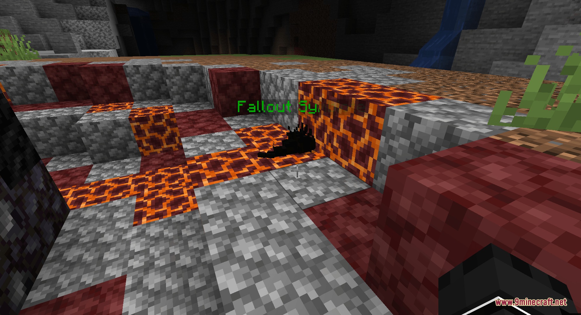 A Fallout Symbiote entity found at a meteorite crash site in Minecraft