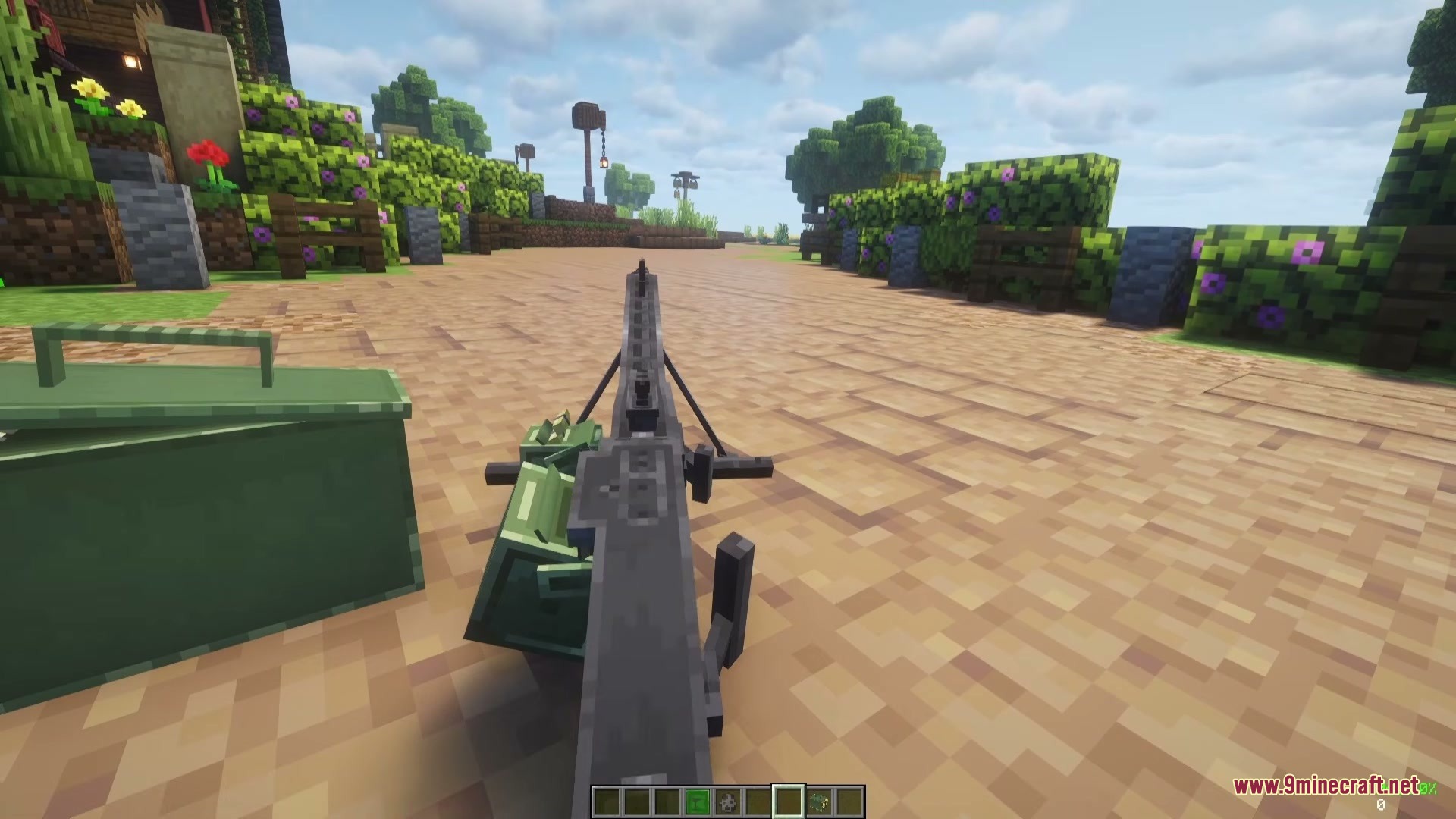 FMGII German Pack Mod Screenshot 3 A player aims a mounted MG42 from the FMGII German Pack mod