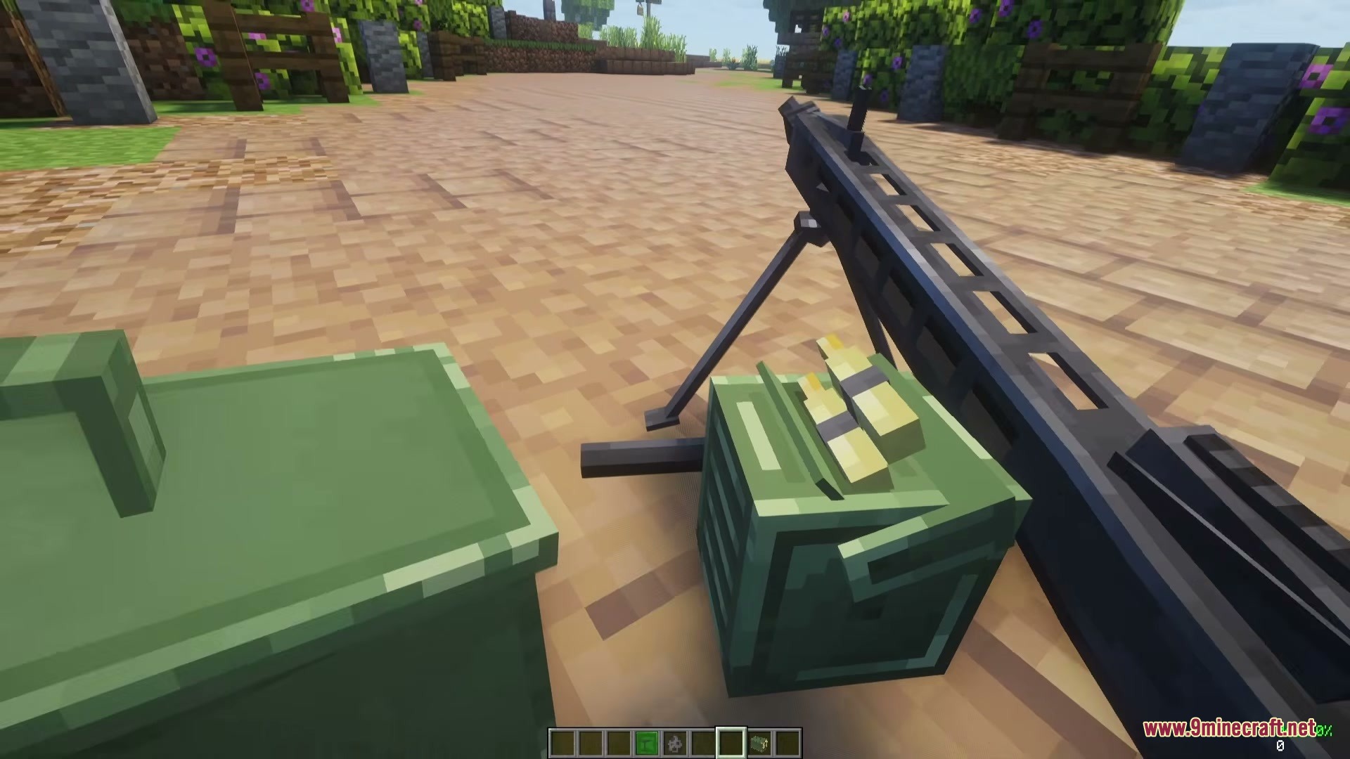 FMGII German Pack Mod Screenshot 5 A heavy machine gun from the FMGII German Pack in Minecraft
