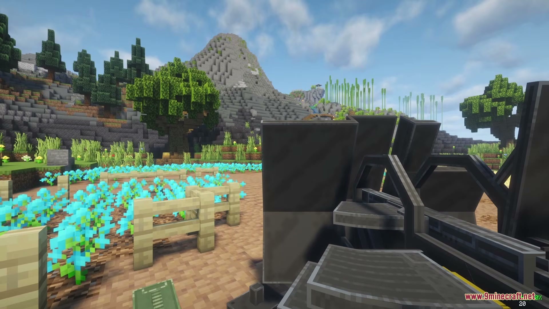 FMGII German Pack Mod Screenshot 9 A Flak 38 anti aircraft gun positioned in a field of blue flowers